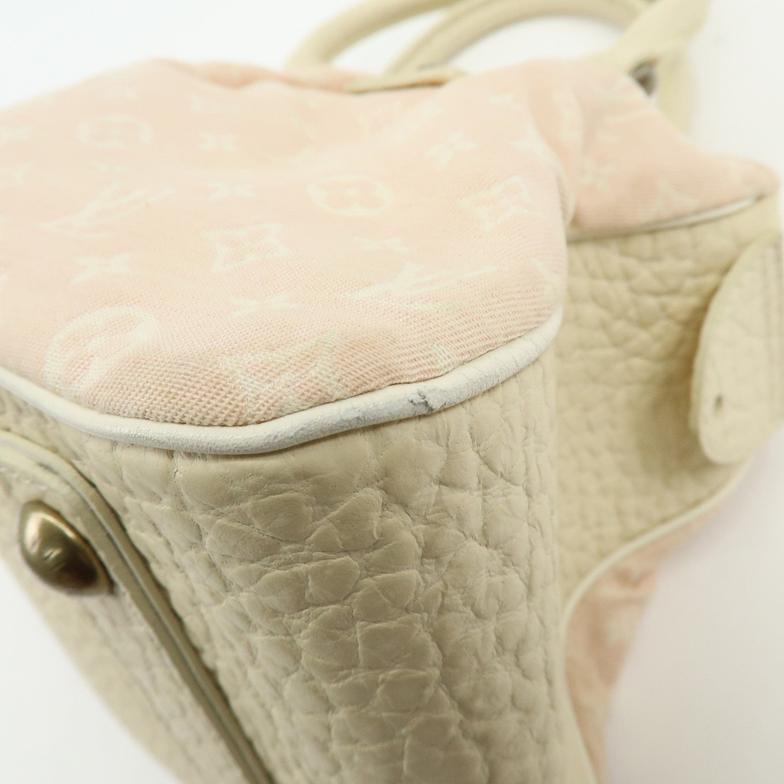 Louis Vuitton Monogram Mini Lin Trapes PM Hand Bag Rose M40062