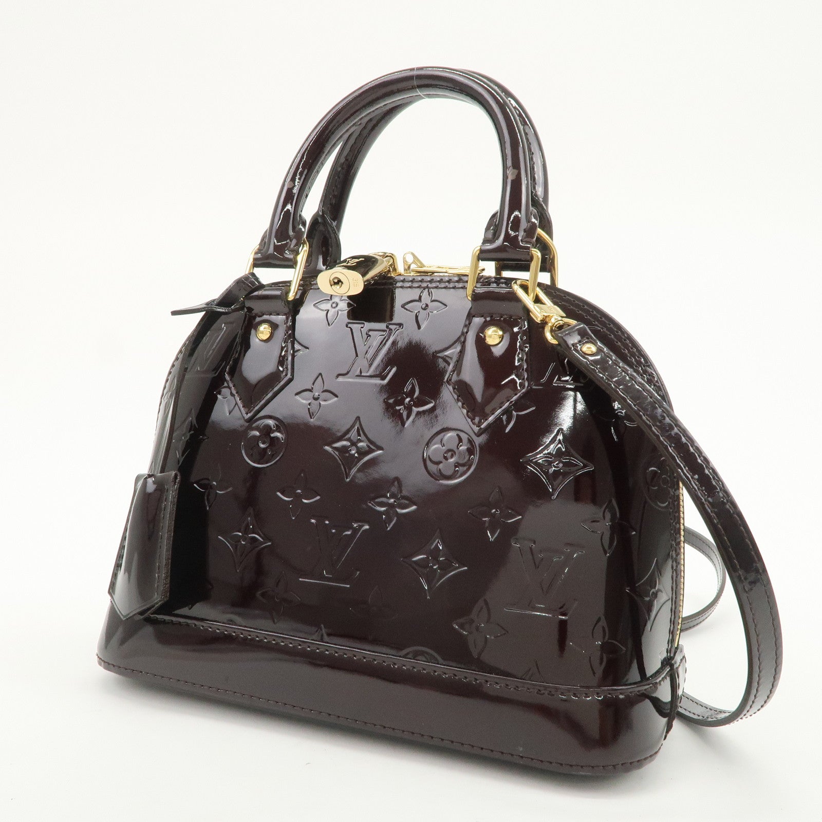 Louis Vuitton Monogram Vernis Alma BB 2Way Bag Amarante M91678