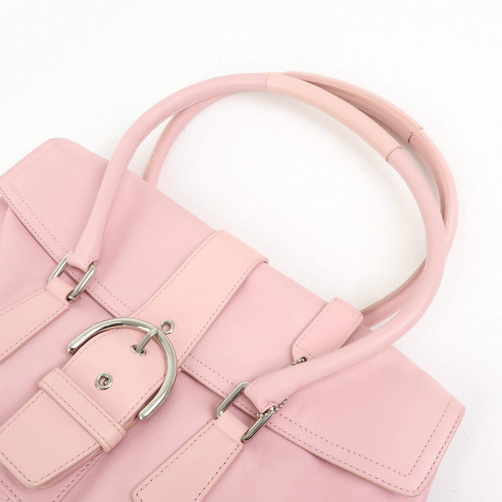 COACH Set of 2 Leather Shoulder Bag Shoulder Wallet Pink Beige