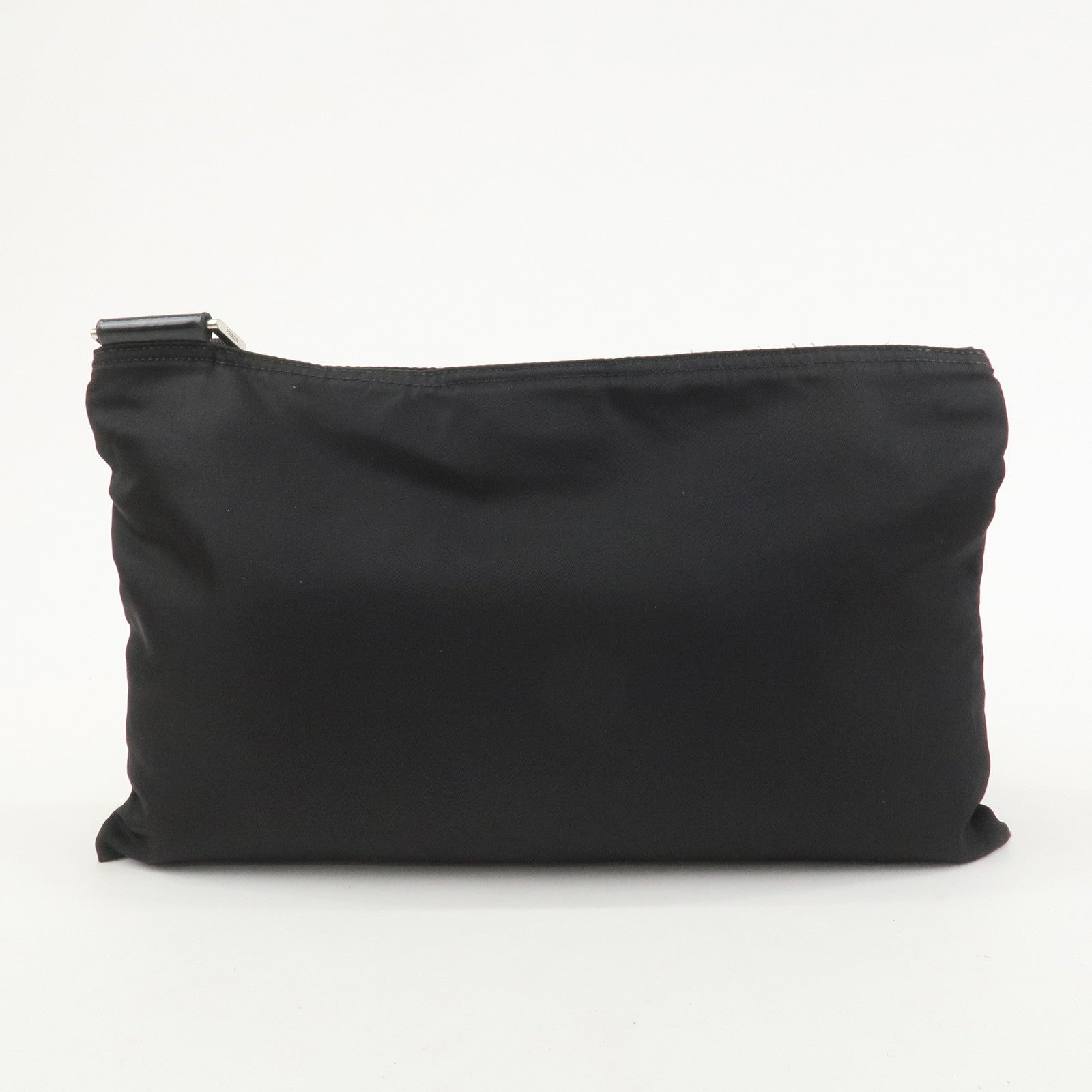 PRADA Triangle Logo Nylon Leather Shoulder Bag Crossbody Bag black