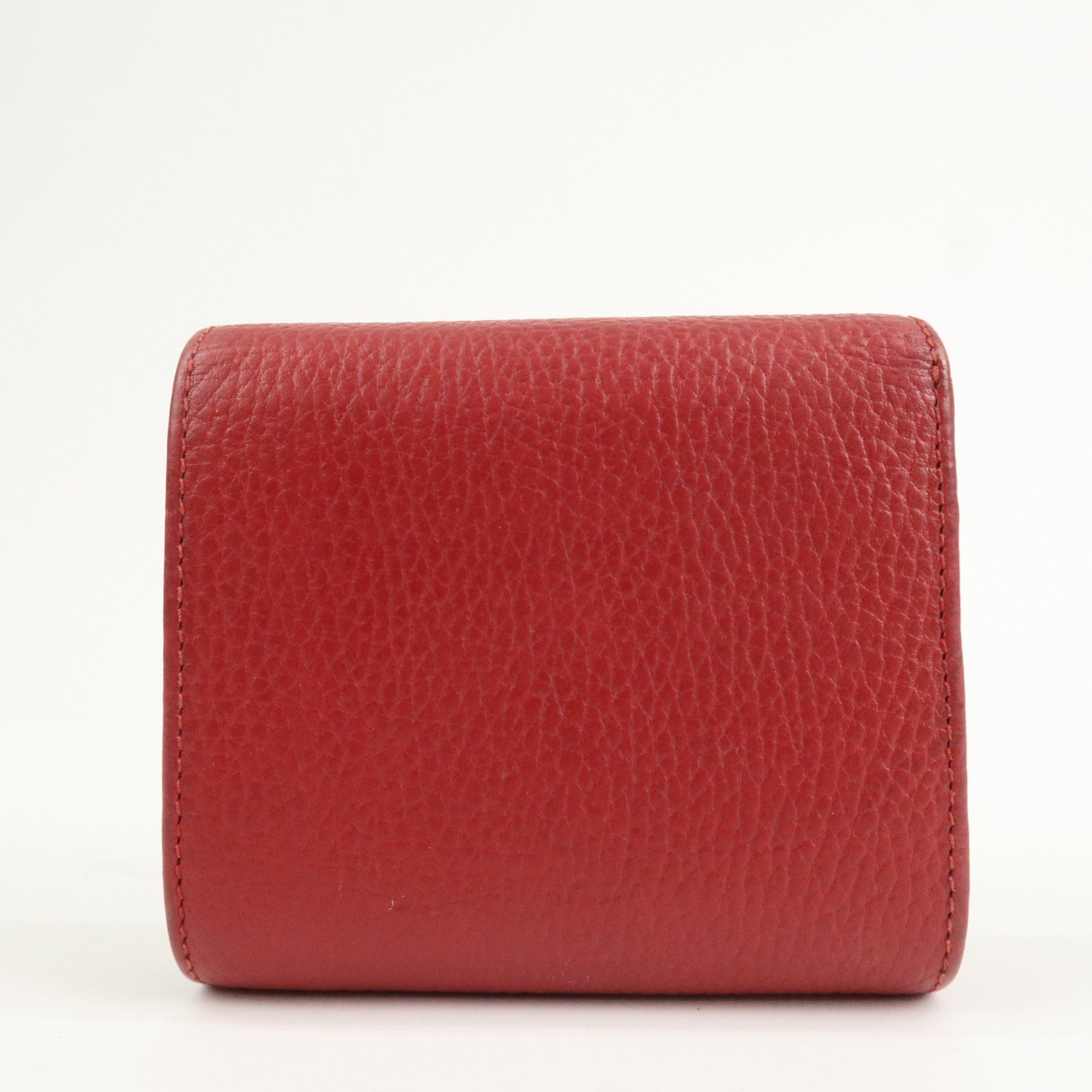 GUCCI GG Marmont Leather Mudium Compact Wallet Red 598587
