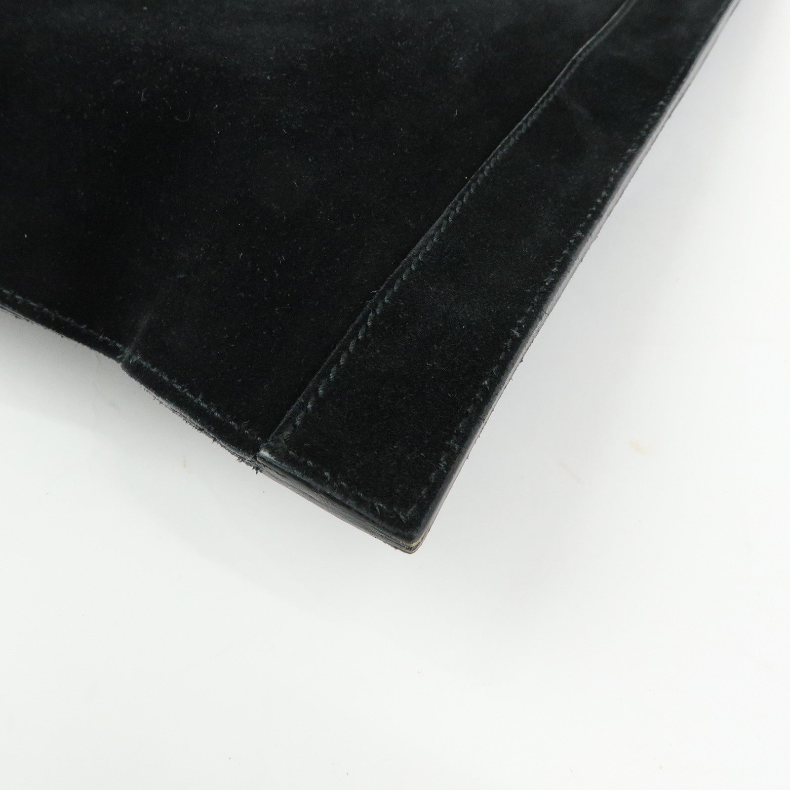 GUCCI Suede Shoulder Bag Crossbody Bag Black 001・2122・1931