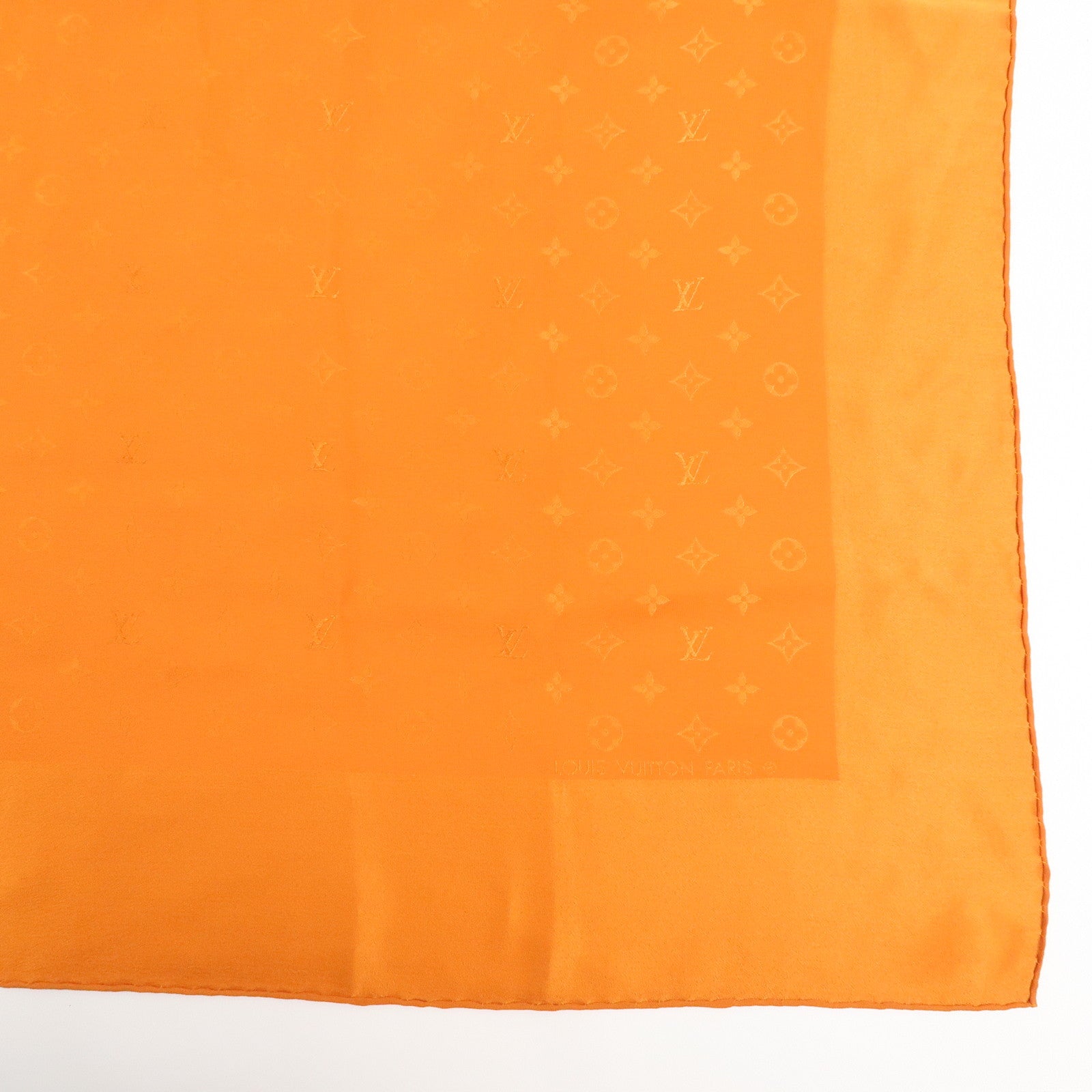 Louis Vuitton Monogram Silk 100% Scarf Orange