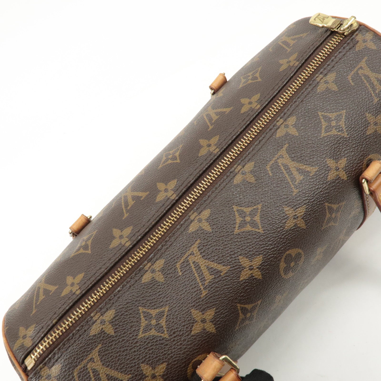 Louis Vuitton Monogram Papillon 30 Hand Bag New Style Brown M51385 Used