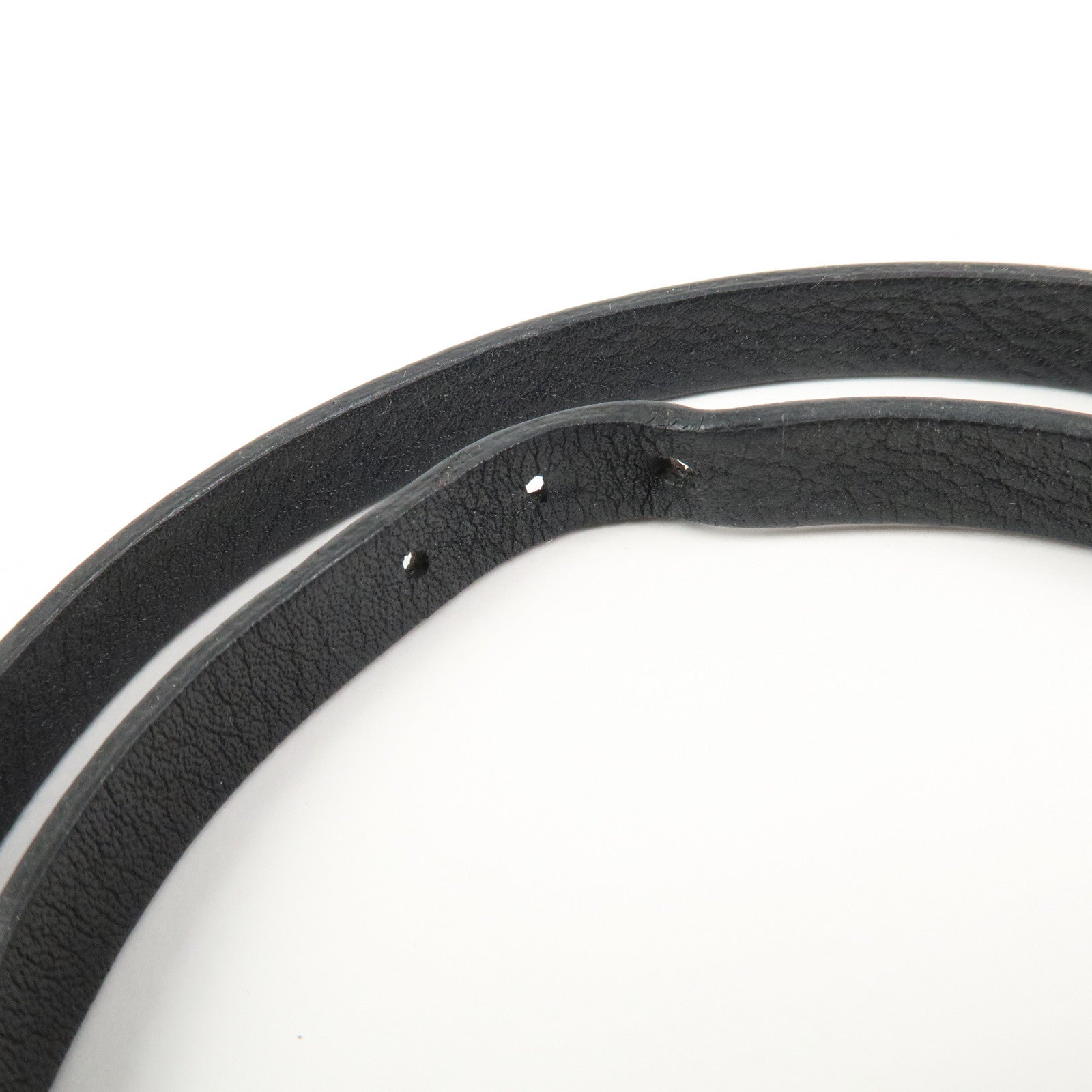 Louis Vuitton Leather Neogram Double Bracelet Black M6257D