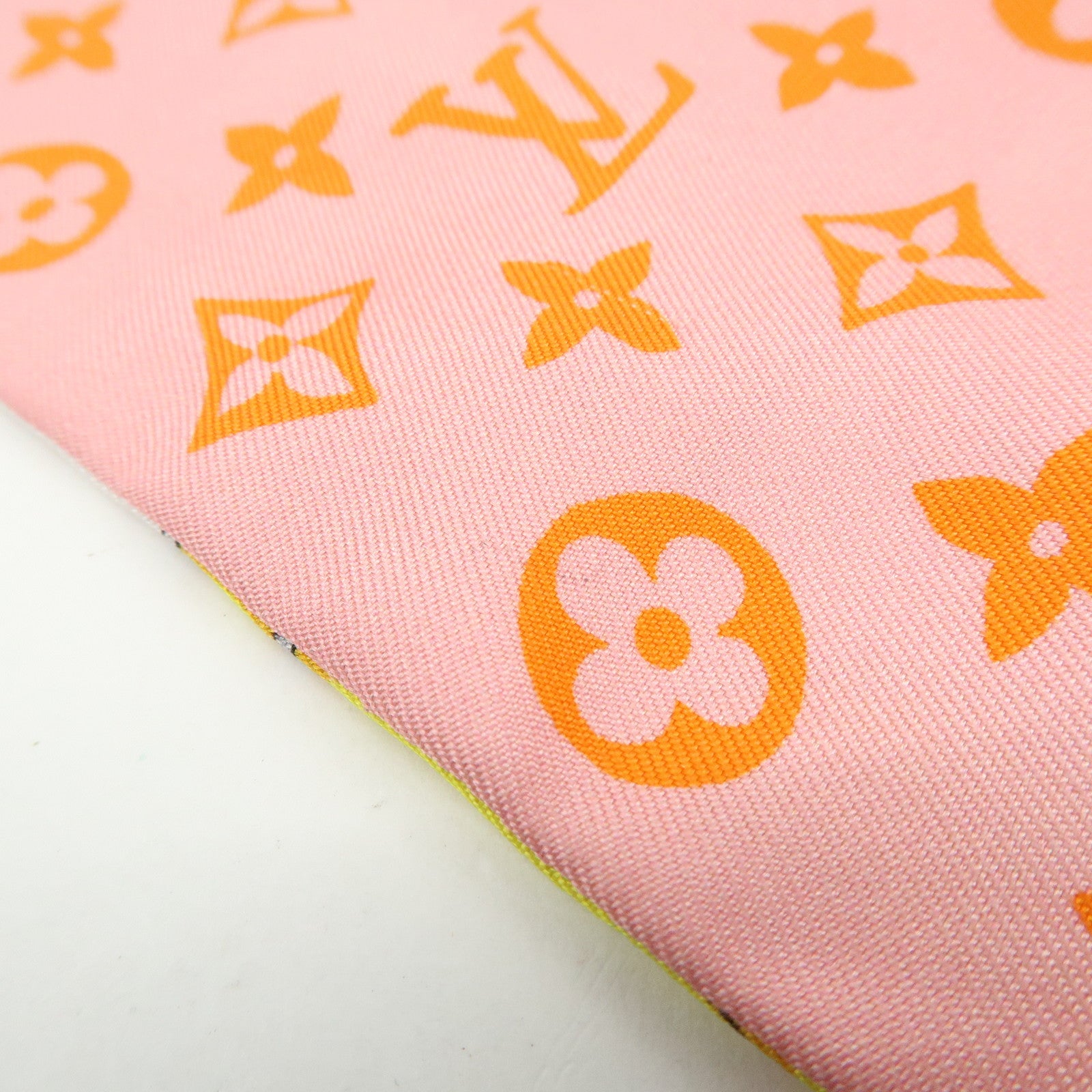 Louis Vuitton Monogram Silk 100% Bandeau My LV Tags Scarf M77677