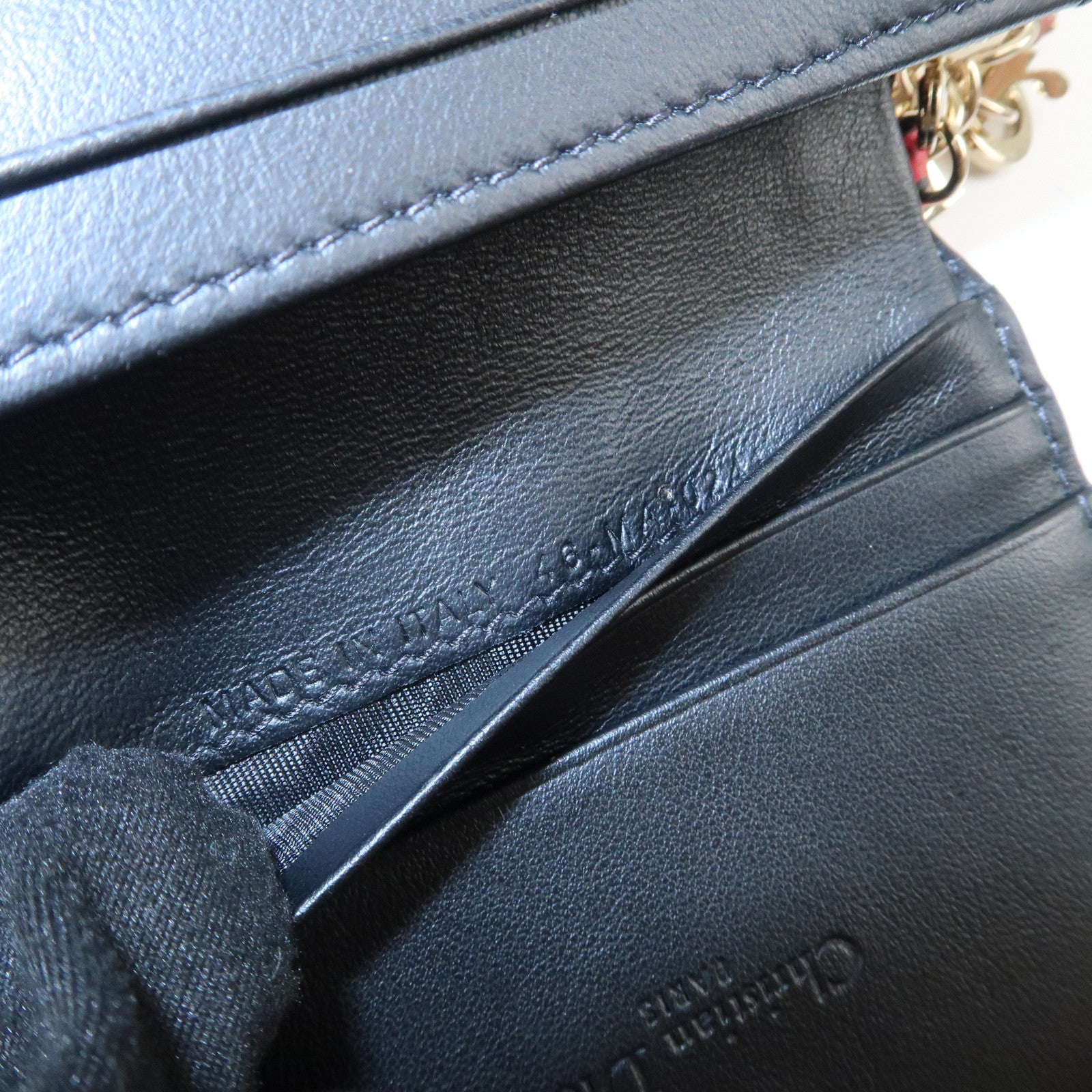 Christian Dior Leopard Embossed Leather Bi-fold Compact Wallet Pink