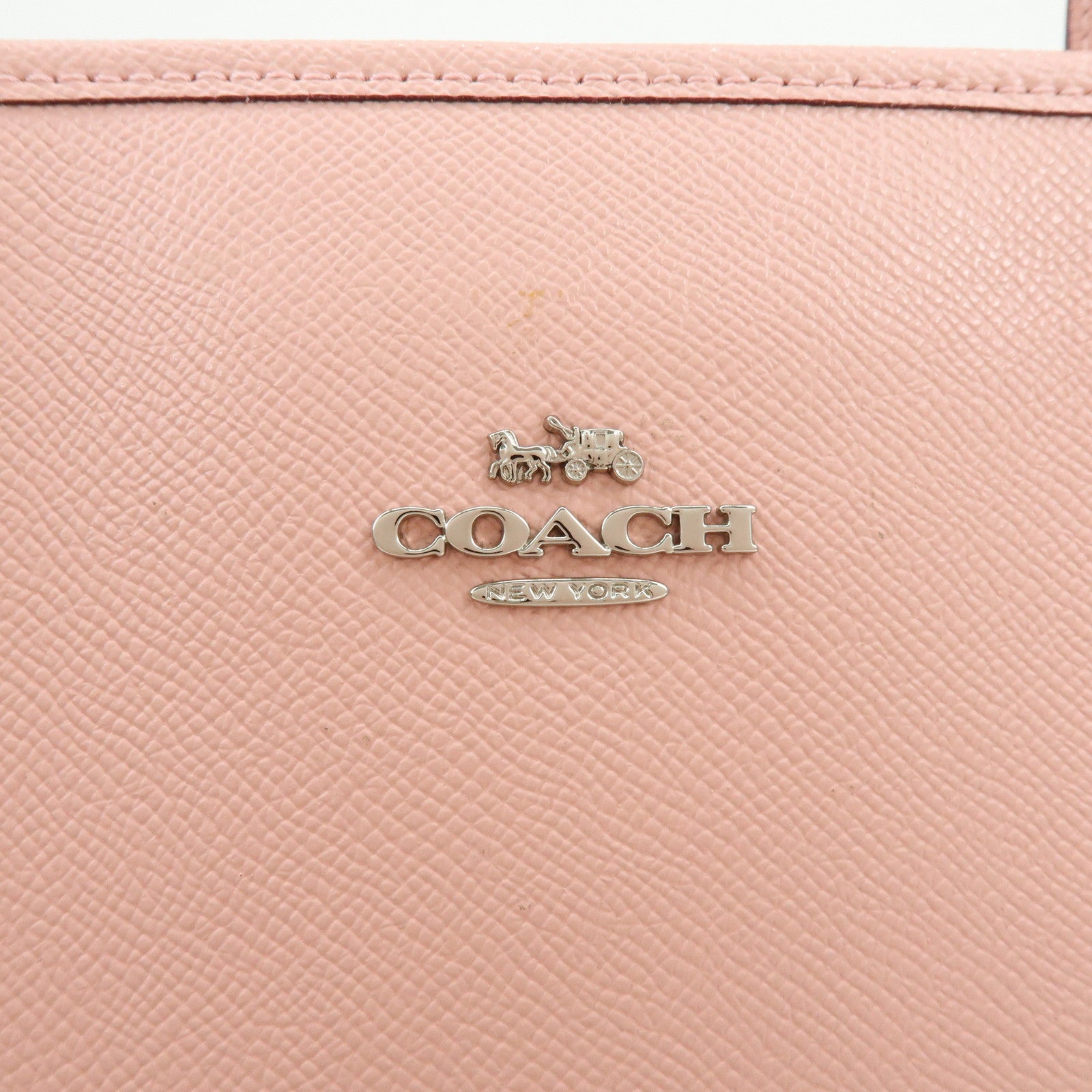COACH Leather Tote Bag Shoulder Bag Pink F58846