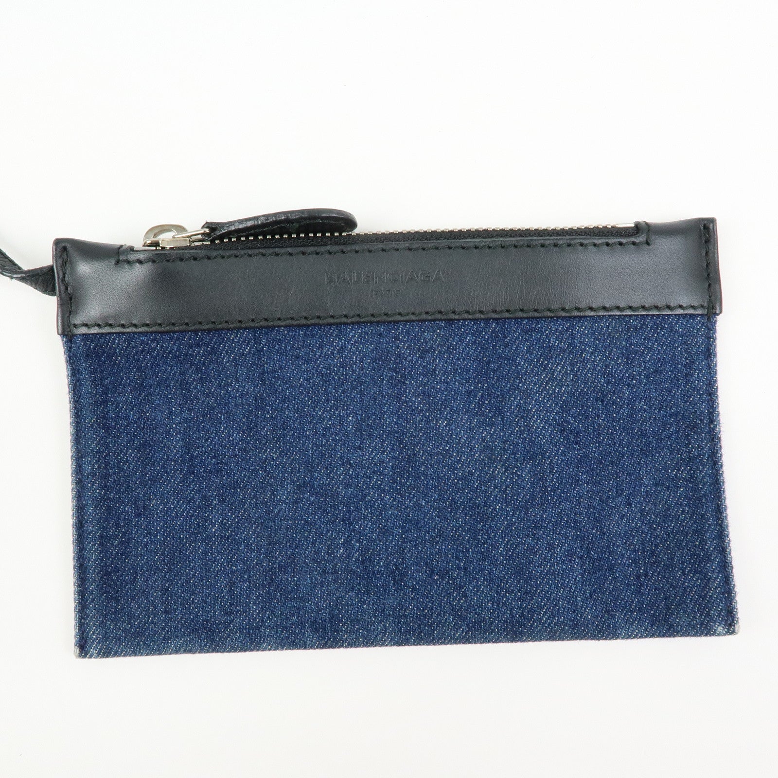 BALENCIAGA Baby Cabas Denim 2Way Bag Hand Shoulder Bag Blue Black