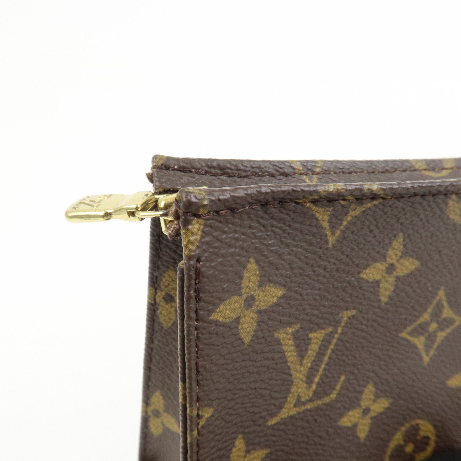 Louis Vuitton Monogram Pochette Toilette 15 Canvas Pouch M47546