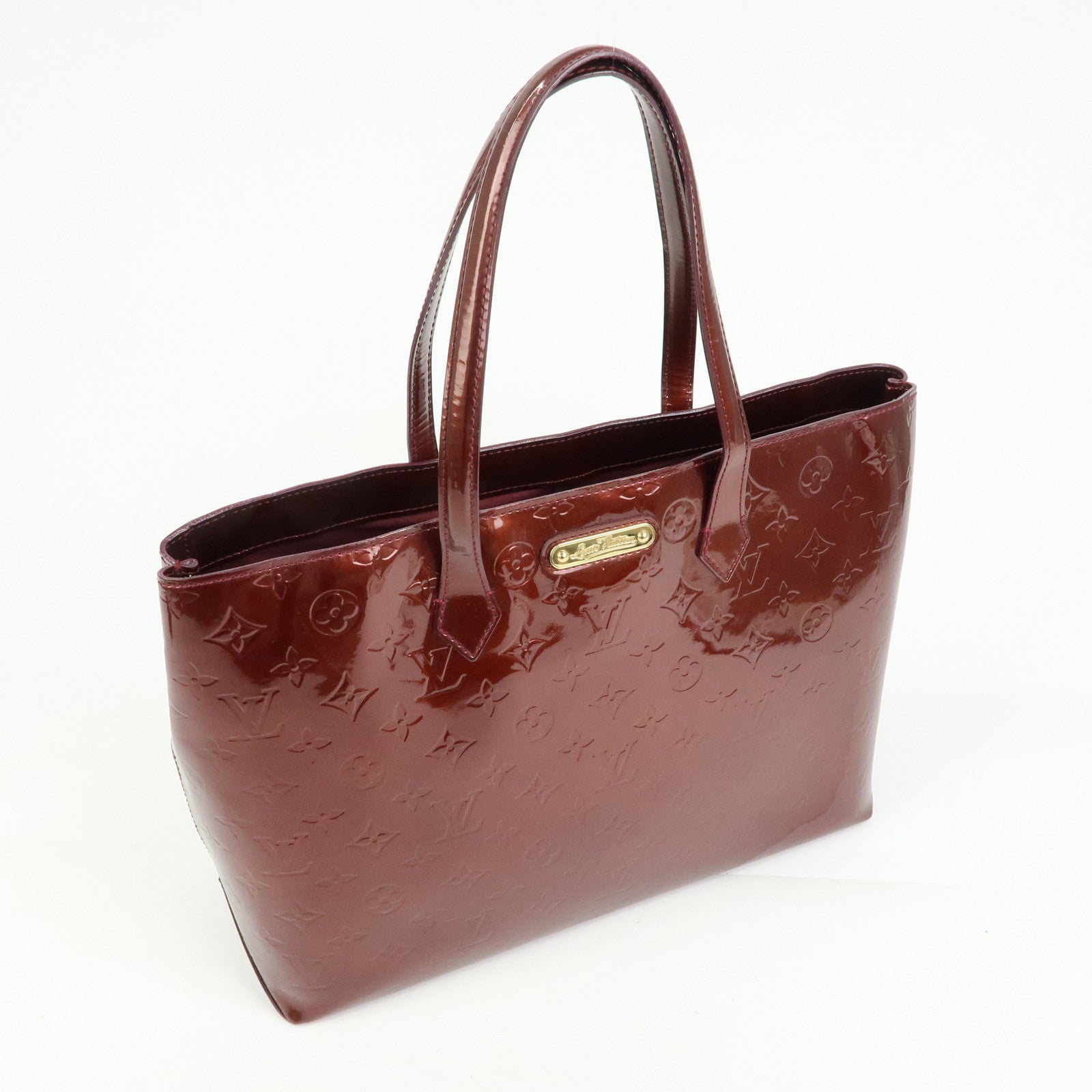Louis Vuitton Monogram Vernis Leather Wilshire MM Tote Bag M91646