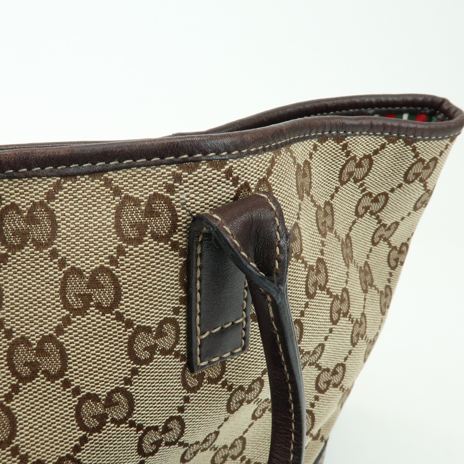 GUCCI New Britt Interlocking G Tote Bag Shoulder Bag Brown 169946
