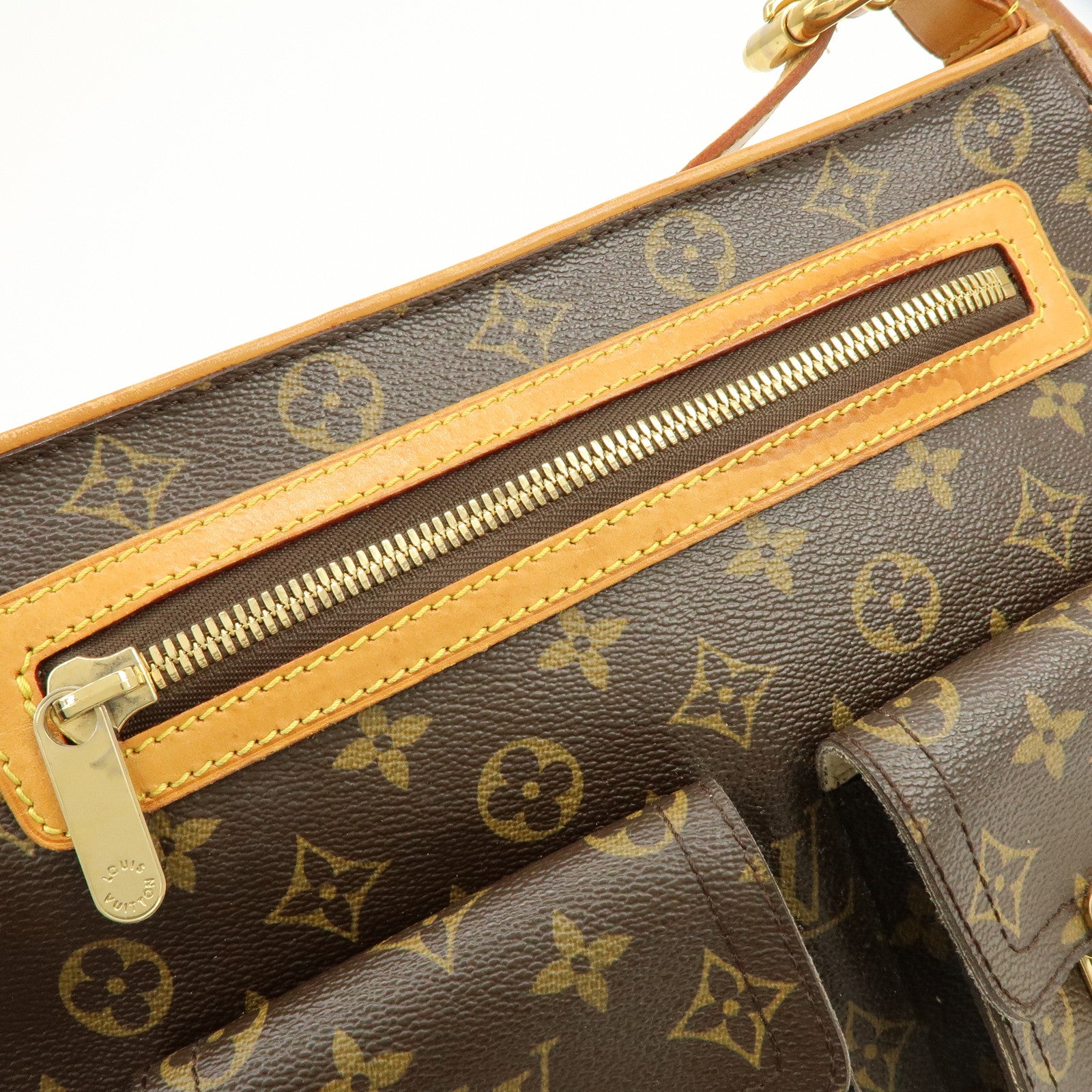 Louis Vuitton Monogram Hudson GM Shoulder Bag Brown M40045