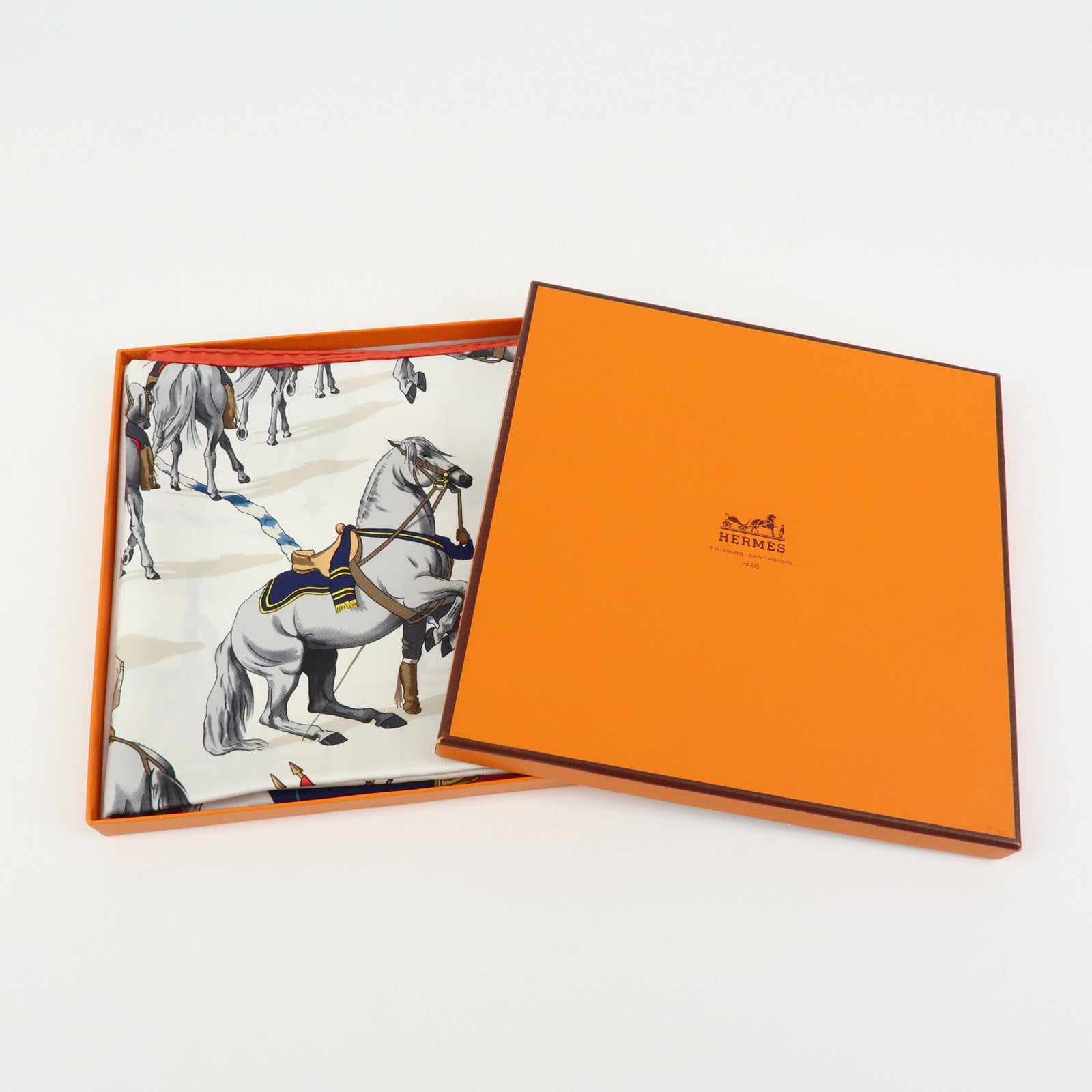 HERMES Carre 90 Silk Scarf Real Escuela AndaluzaDel Arte Ecuestre