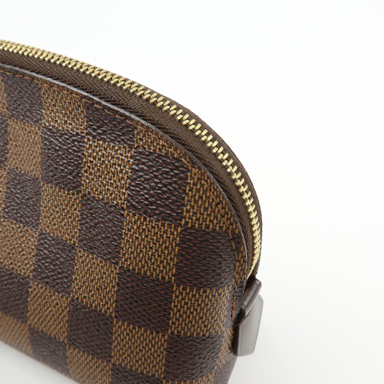 Louis Vuitton Damier Pochette Cosmetic PM Pouch Brown N47516