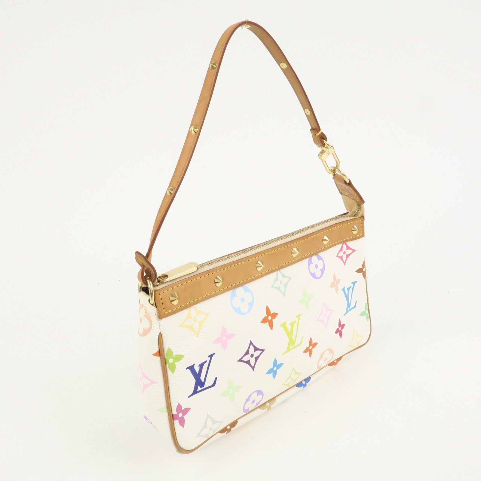 Louis Vuitton Monogram Multicolor Pochette Accessoires Blanc M92649