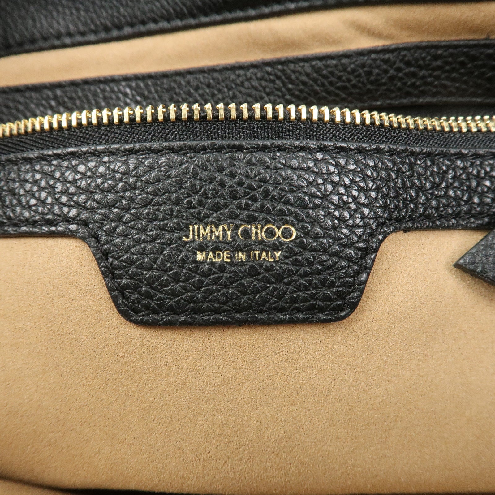 JIMMY CHOO Star Emboss SOFIASEMG Calf Leather Tote Bag Black