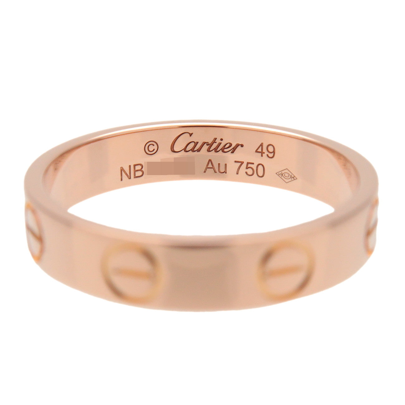 Cartier Mini Love Ring K18 750PG #49 US5 EU49 HK10.5 Rose Gold