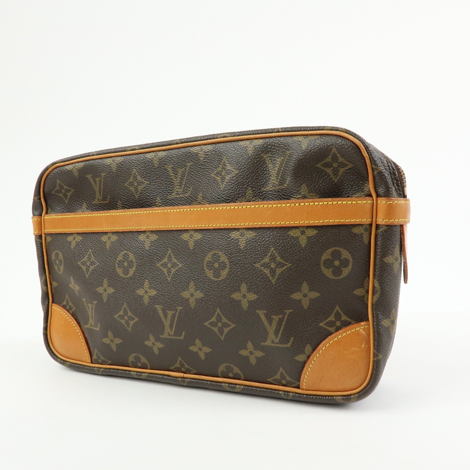 Louis Vuitton Monogram Compiegne 28 Pouch Clutch Bag Brown M51845