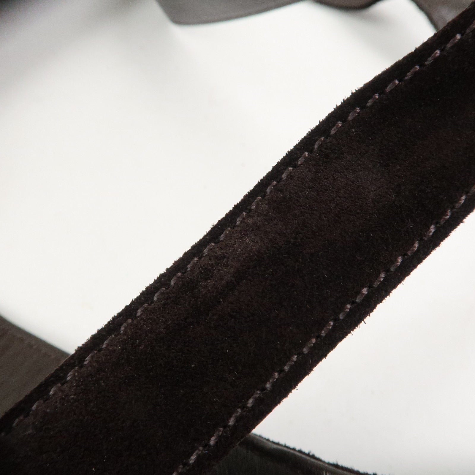 CHANEL COCO Mark Suede Tote Bag Shoulder Bag Brown