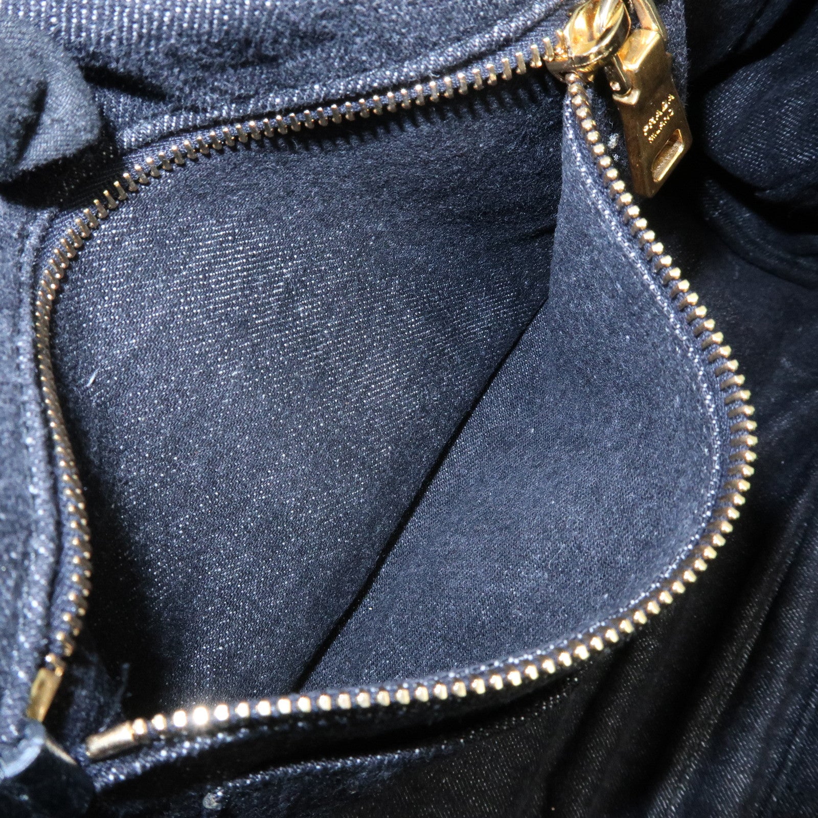 PRADA Triangle Logo Canapa Canvas 2Way Tote Hand Bag Black BN2642