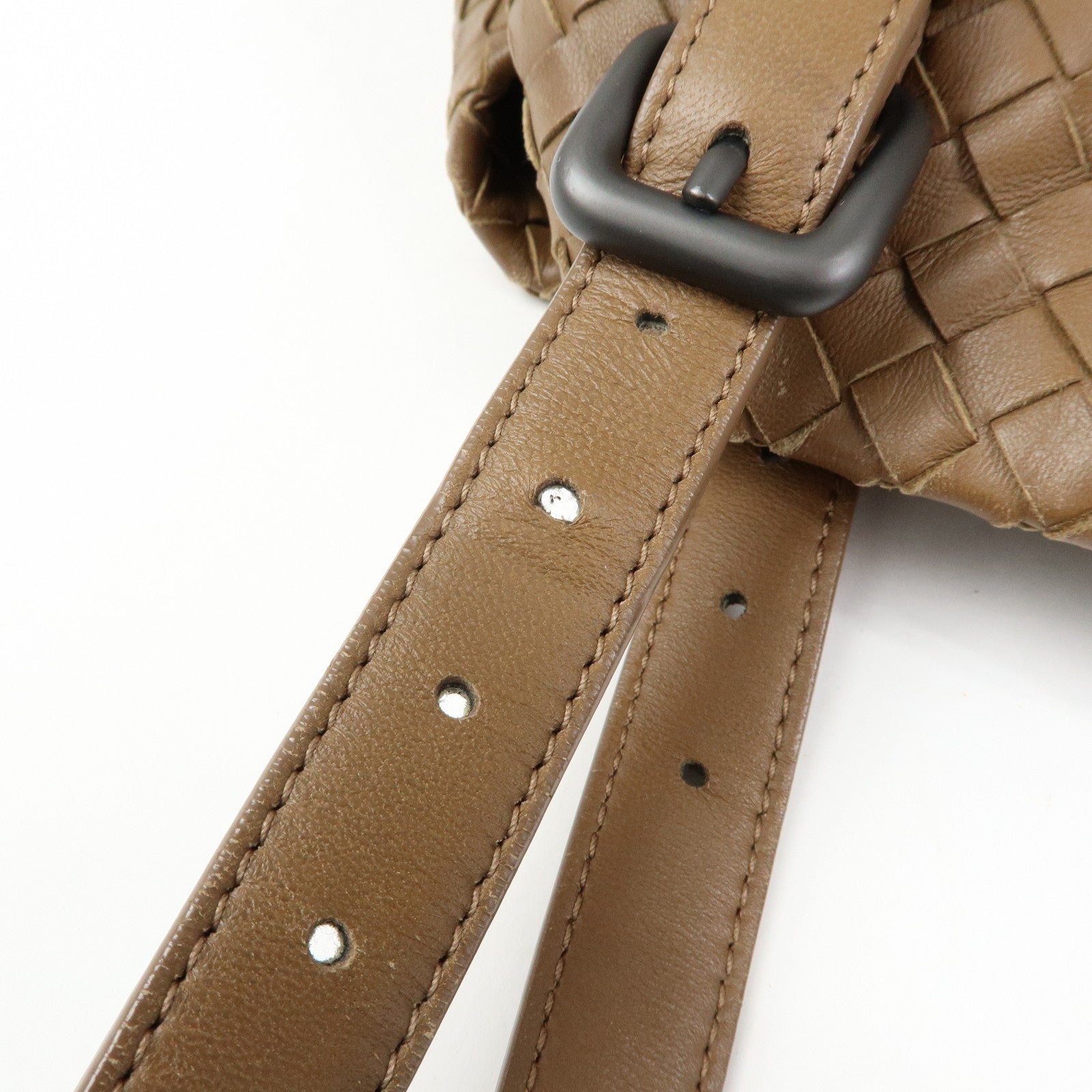 BOTTEGA VENETA Cesta Intrecciato Leather Shoulder Tote Bag Brown