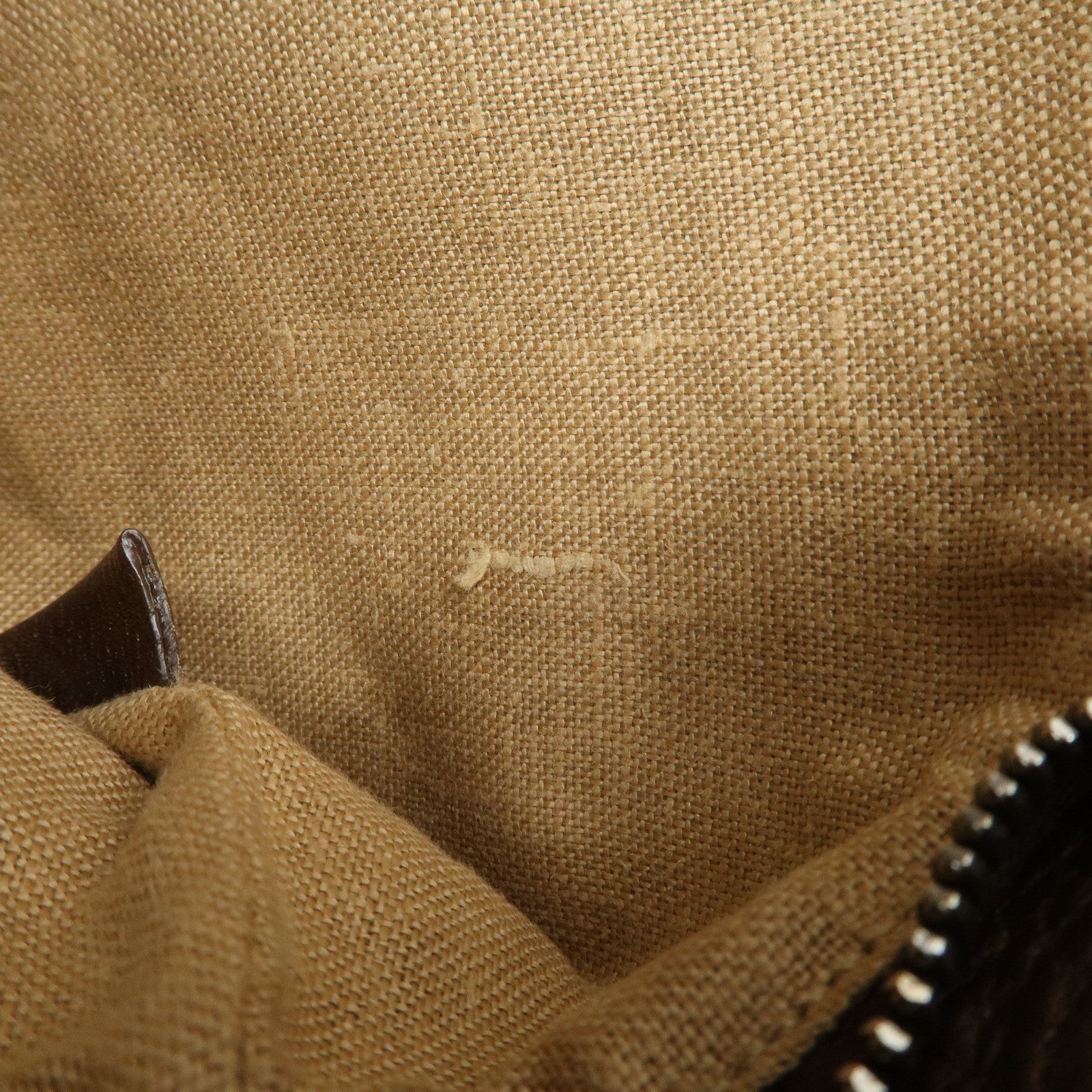 FENDI Seleria Leather Hand Bag Brown 8BN170