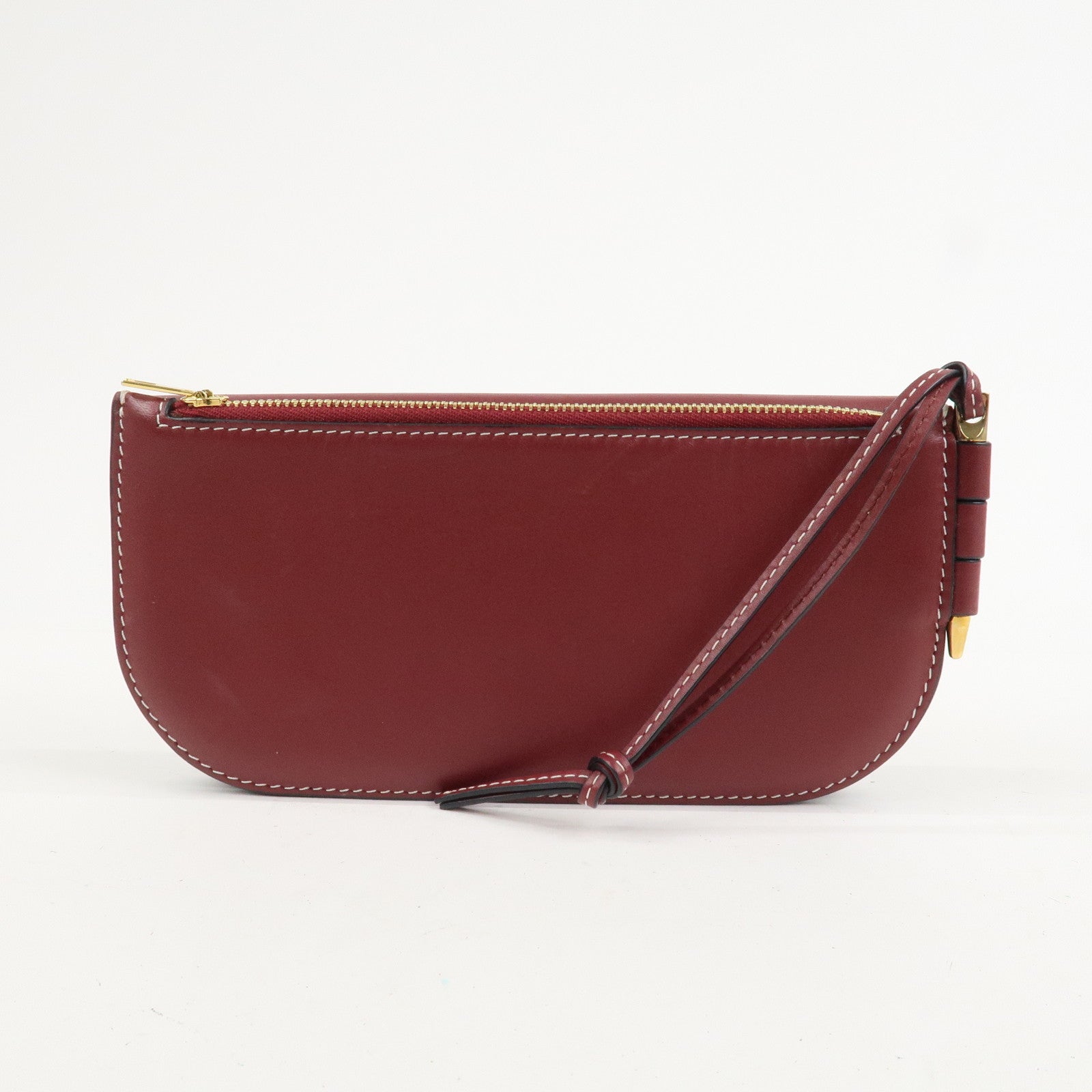 LOEWE Anagram Gate Continental Leather Long Wallet Bordeaux