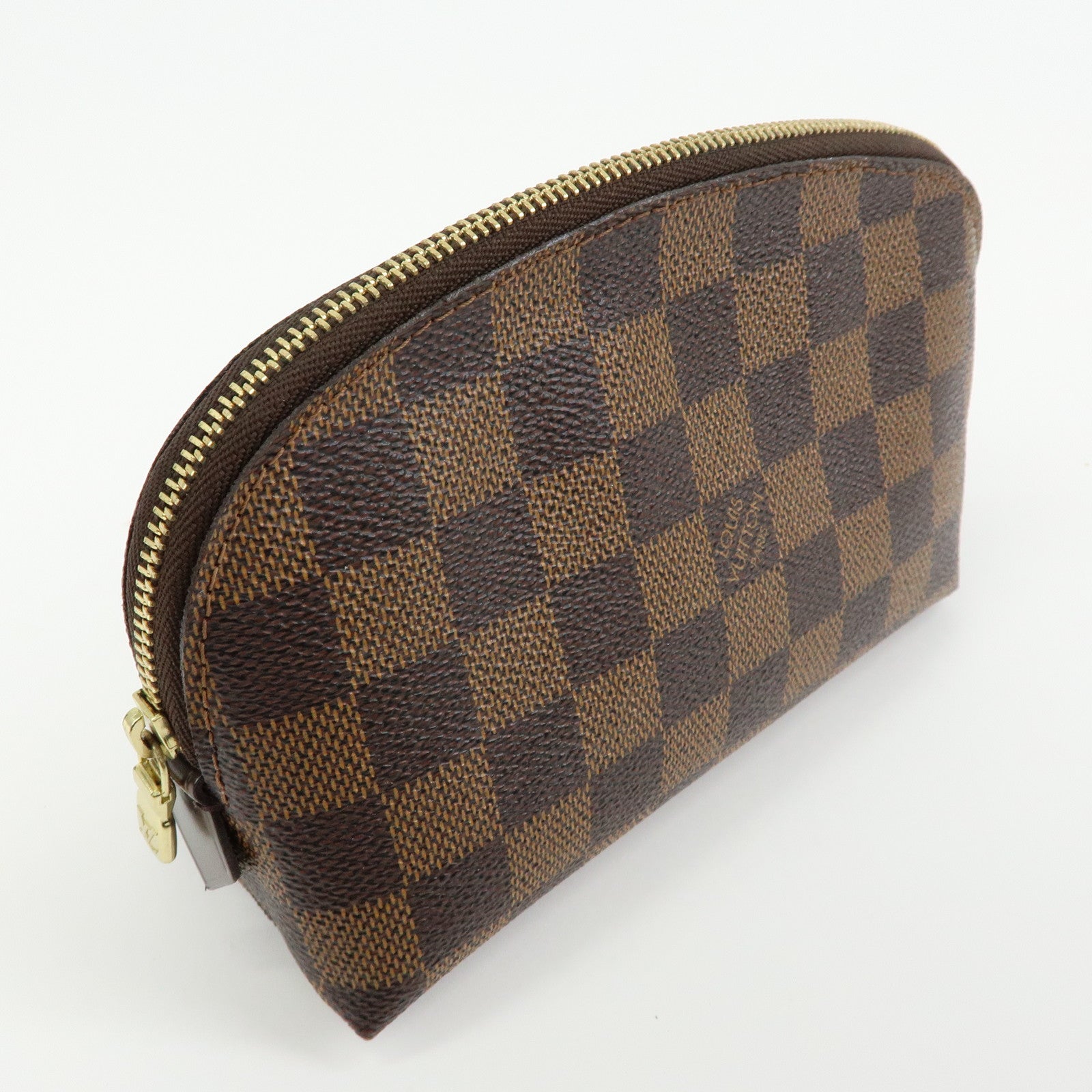 Louis Vuitton Damier Pochette Cosmetic PM Pouch Brown N47516