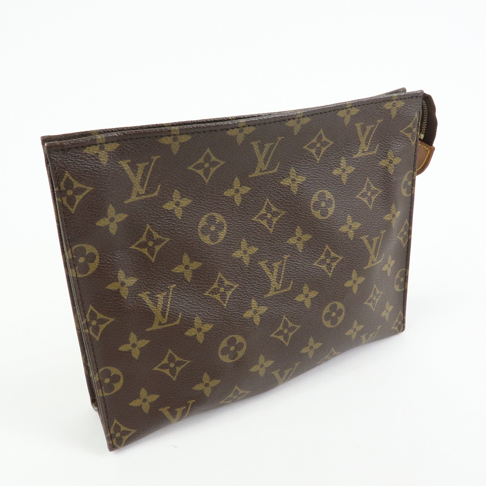 Louis Vuitton Monogram Poche Toilette 26 Clutch Bag Brown M47542