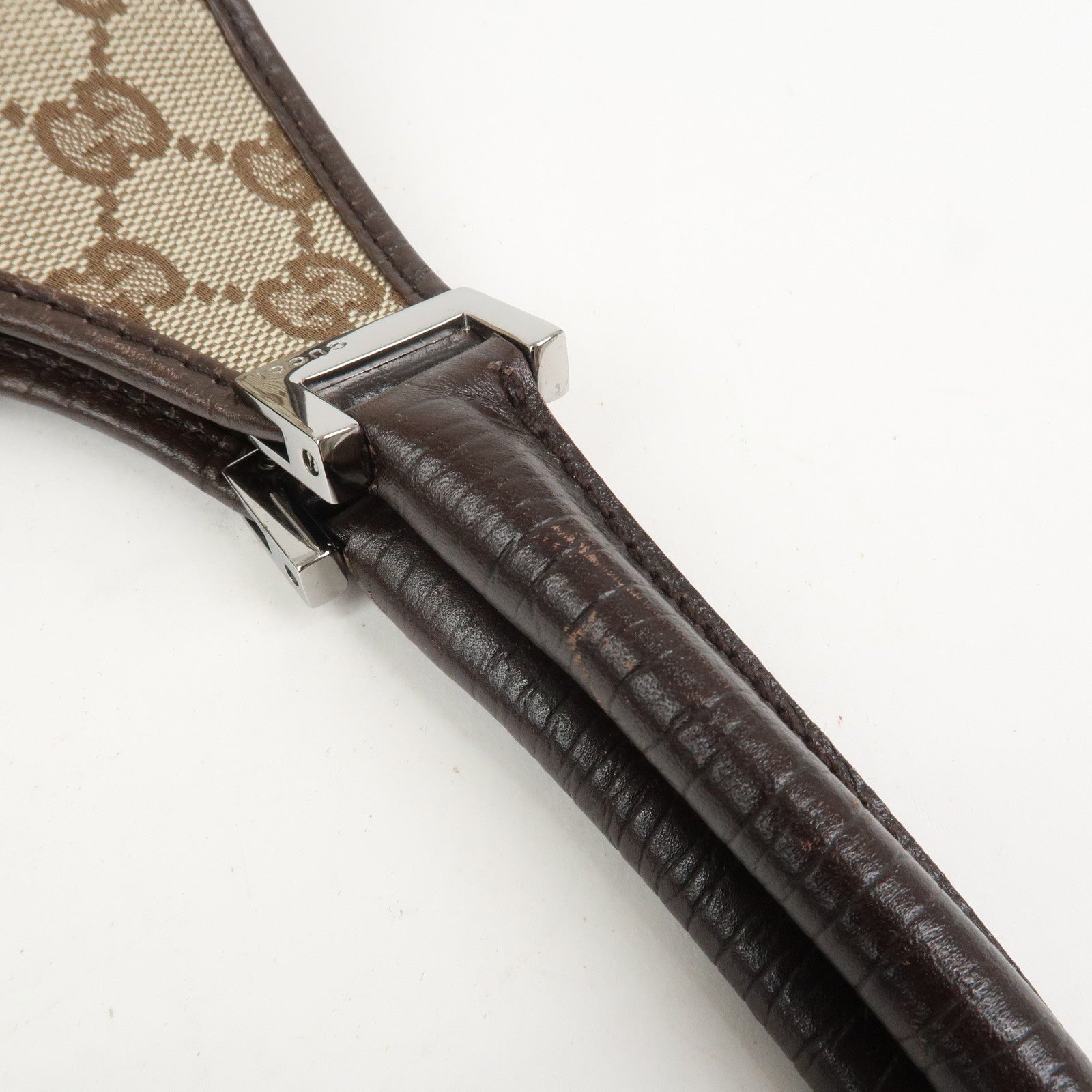 GUCCI Jackie Canvas Leather Shoulder Bag Hand Bag Beige Brown 01719