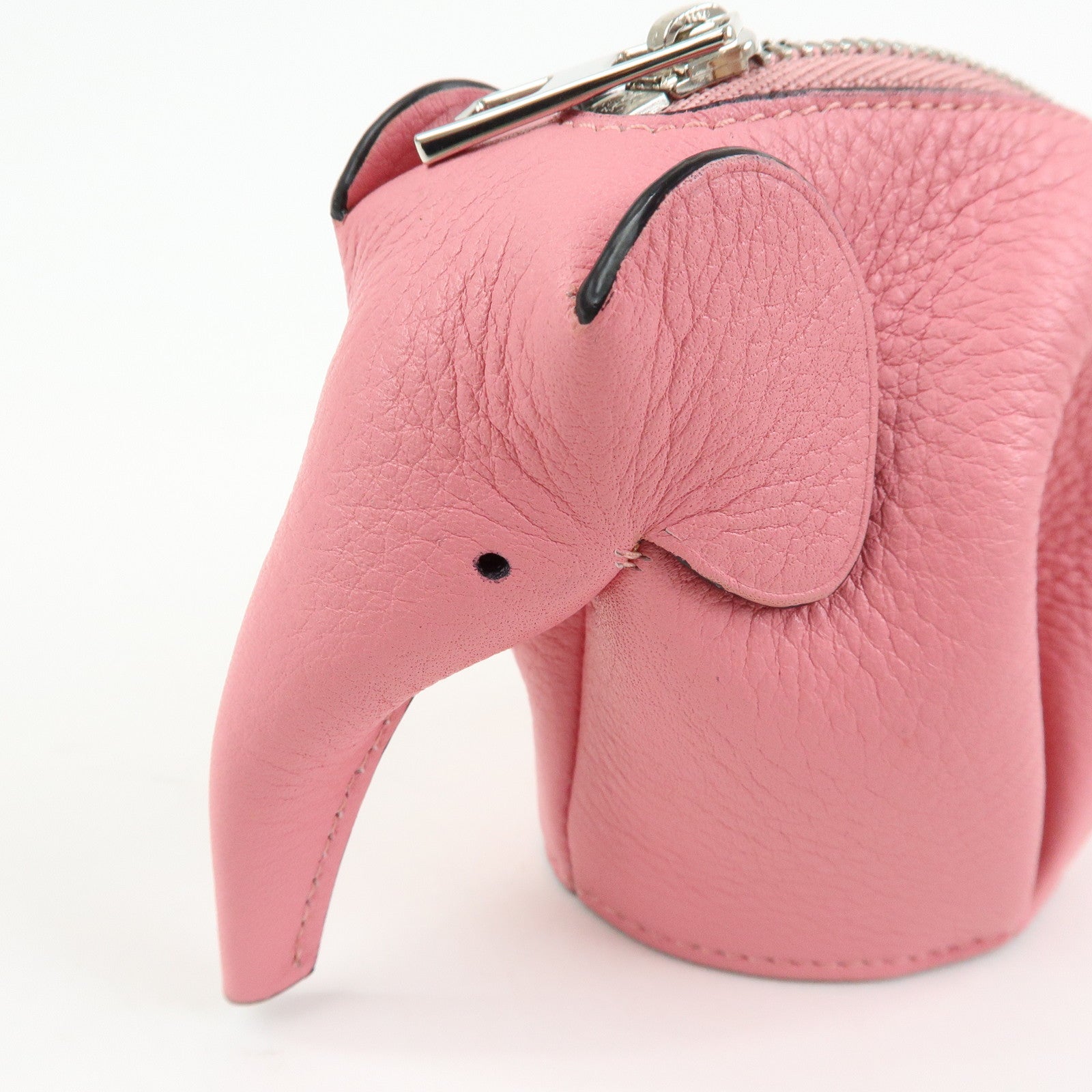 LOEWE Calf Leather Elephant Coin Case Coin Purse Coin Bag Pink