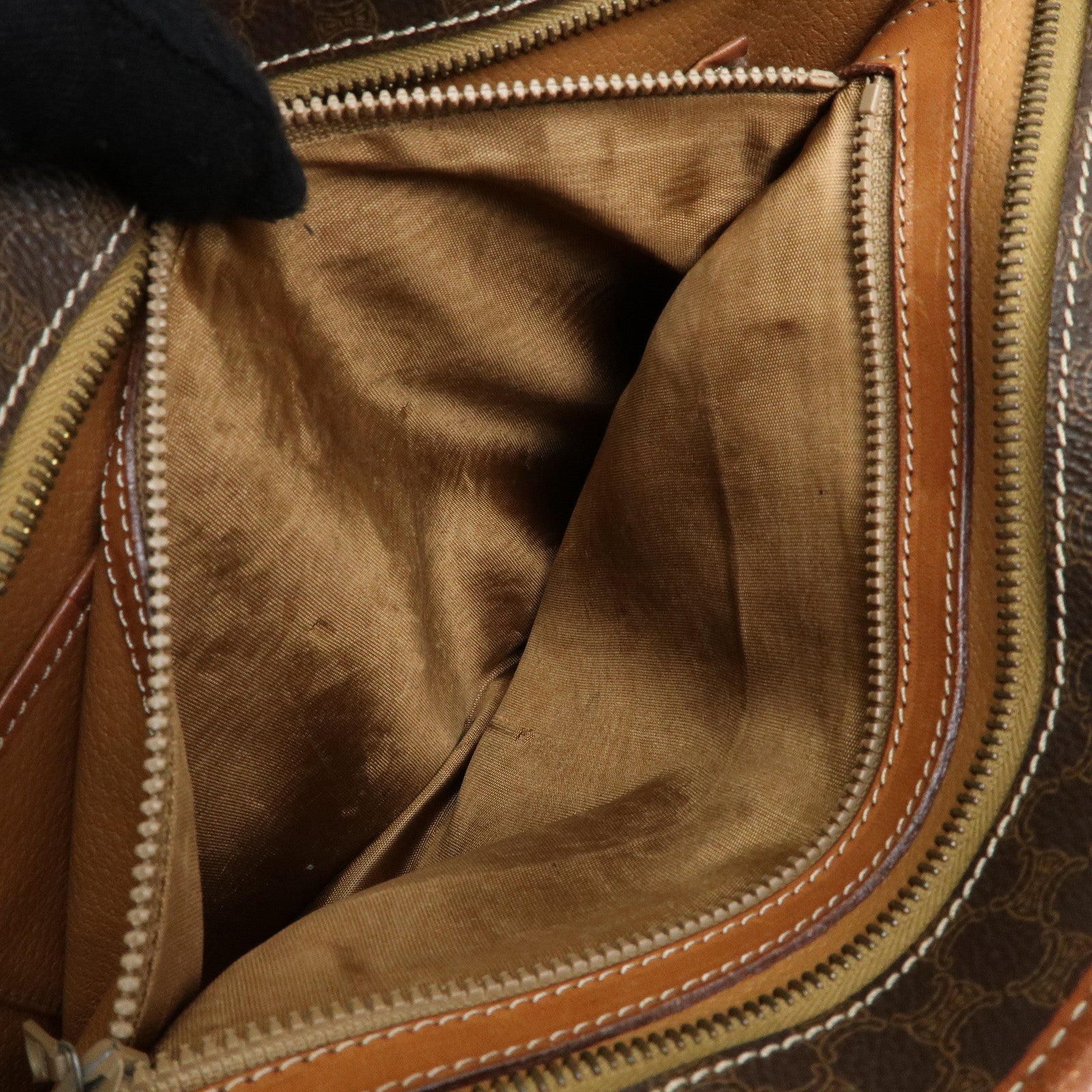 CELINE Macadam PVC Leather Tote Bag Shoulder Bag Brown