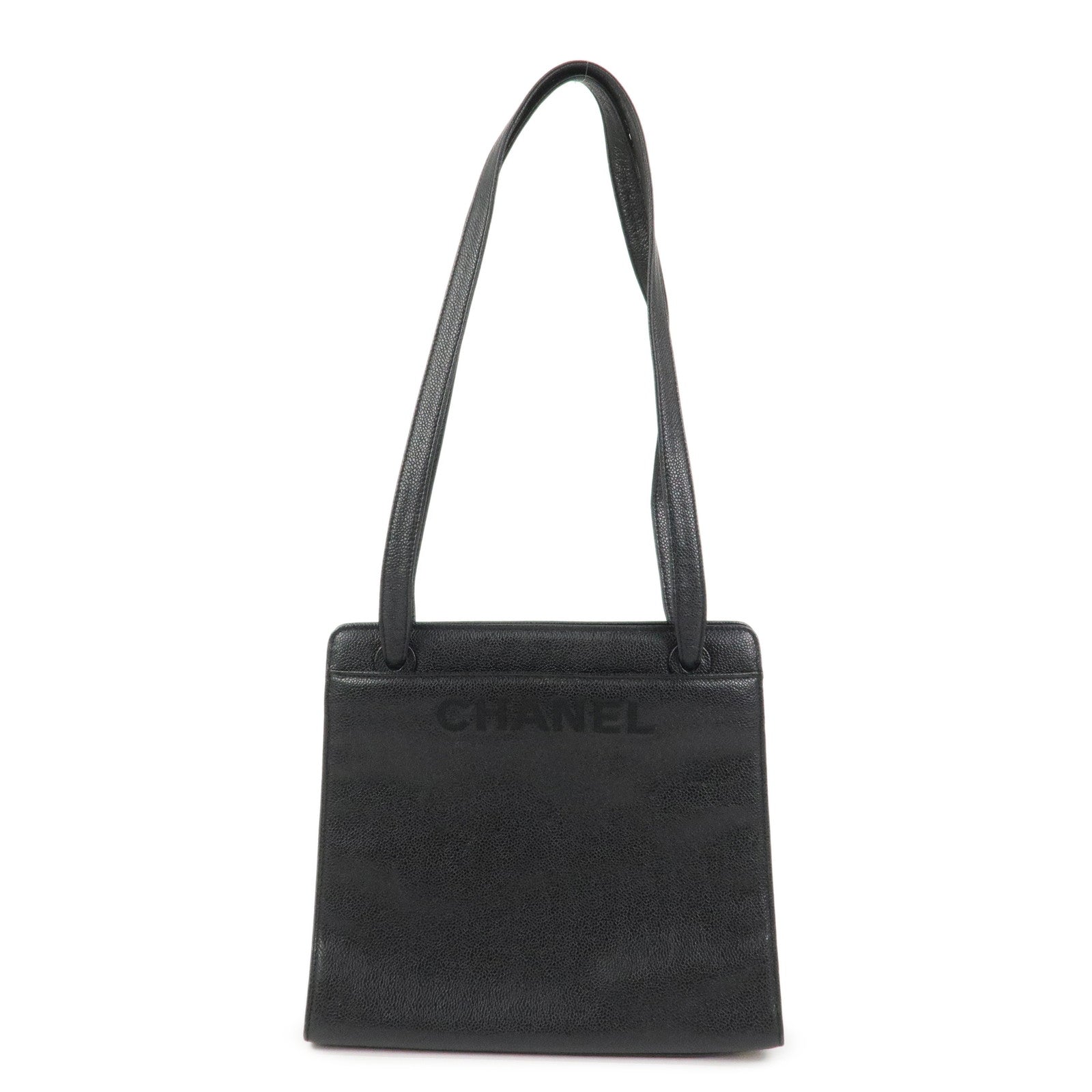 CHANEL COCO Mark Caviarskin Shoulder Bag Hand Bag Black