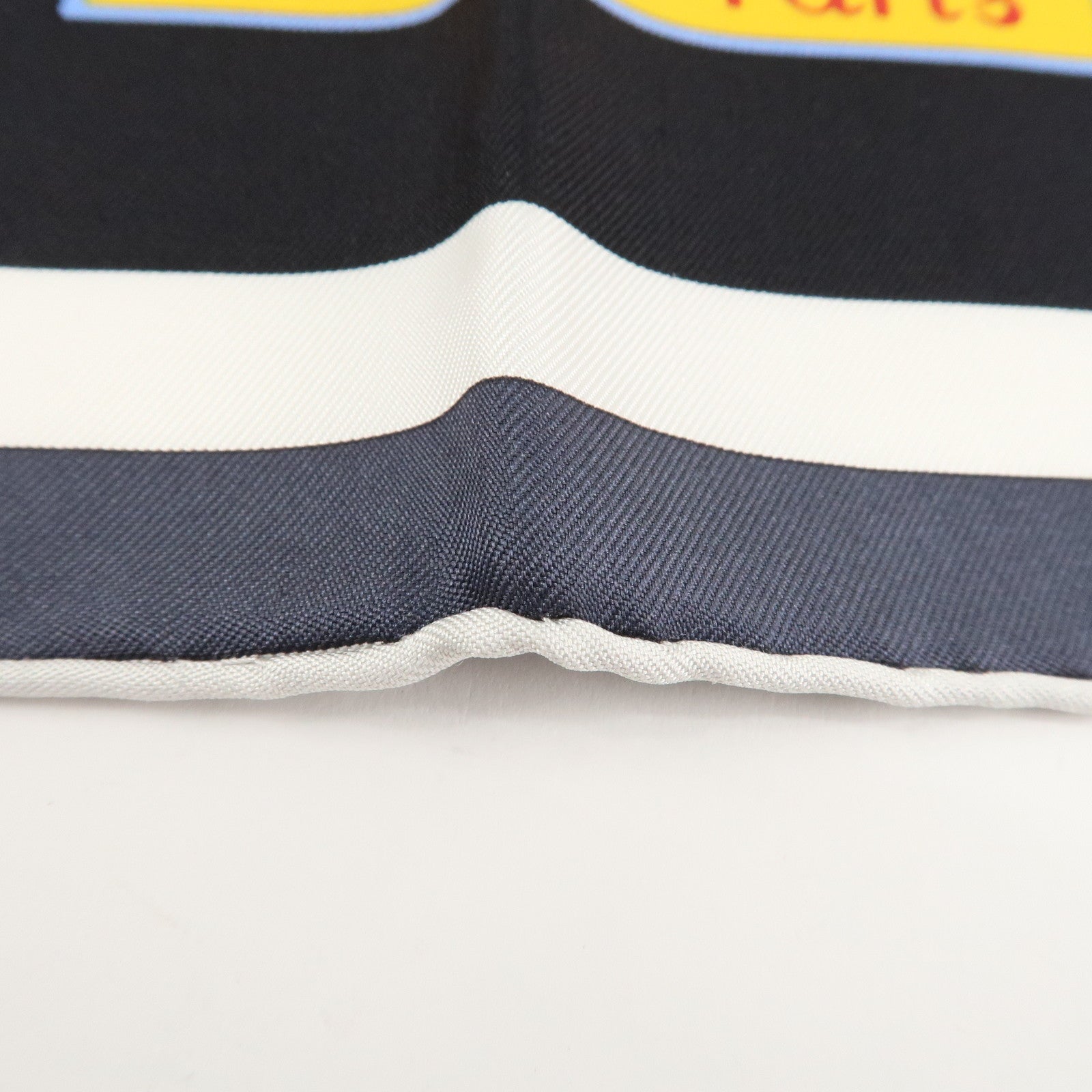 HERMES Carre 90 Silk 100% Scarf LES JEUX D'HERMES Black Used