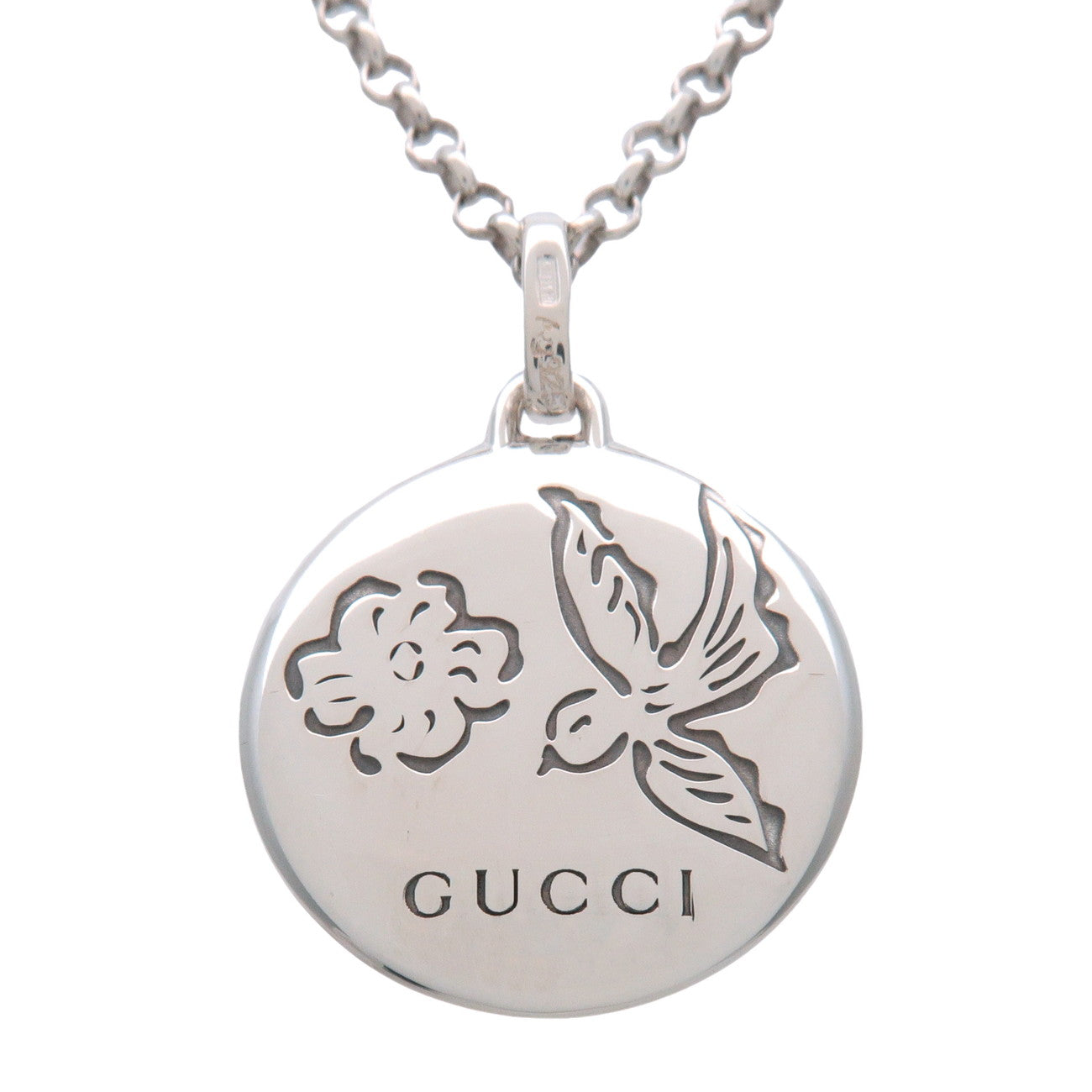 GUCCI Blind For Love Necklace SV958 Silver