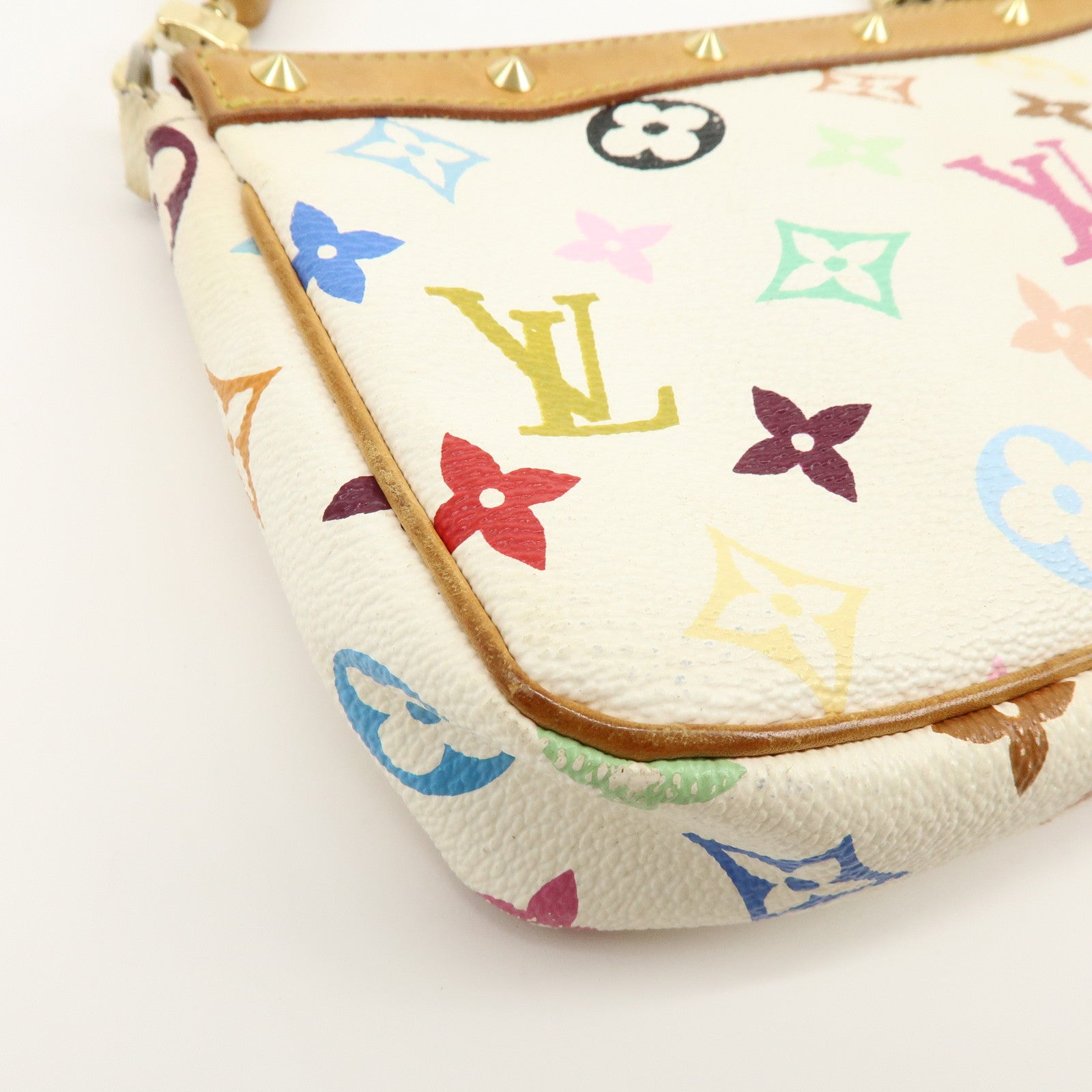 Louis Vuitton Monogram Multicolor Pochette Accessoires Blanc M92649