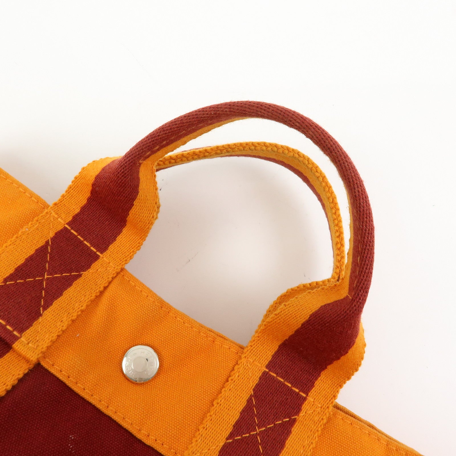 HERMES Fourre Tout PM Tote Bag FRENCH FESTIVAL OF HAWAII Red Brown