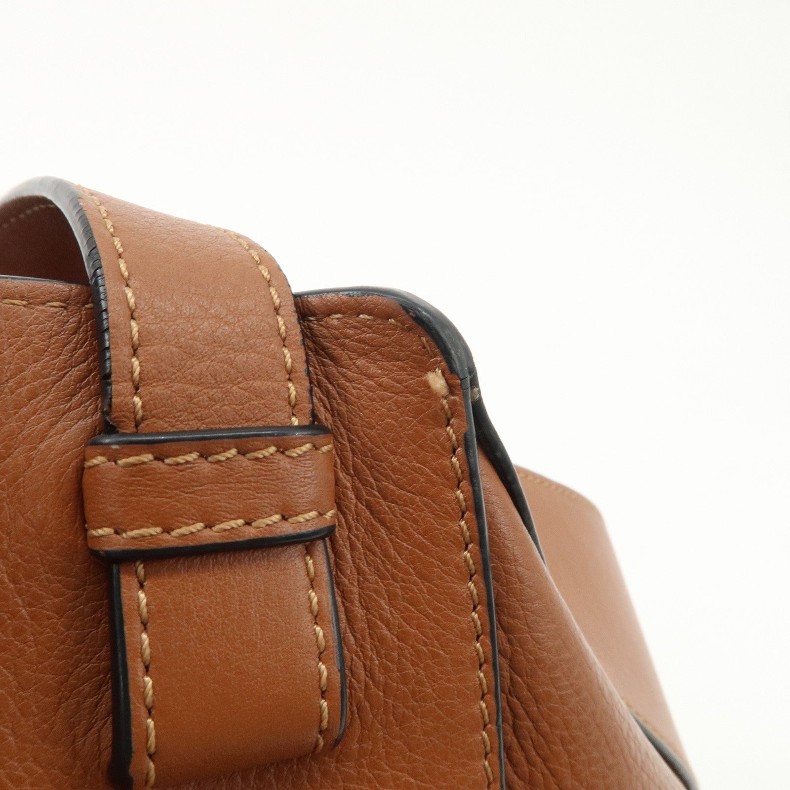 LOEWE Leather Hammock Small 2Way Bag Shoulder Bag Tan Used
