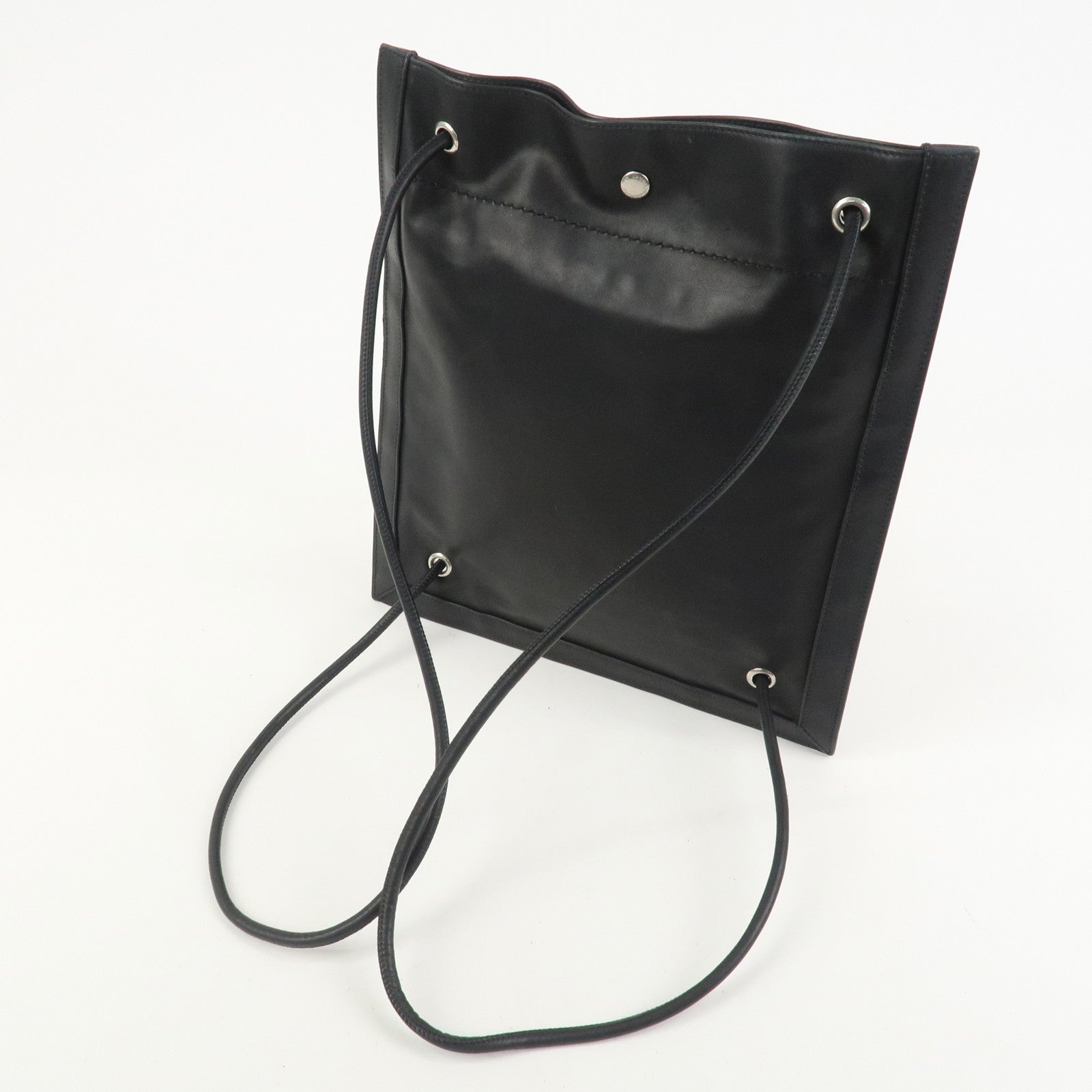 SAINT LAURENT PARIS Leather Backpack Black 710272