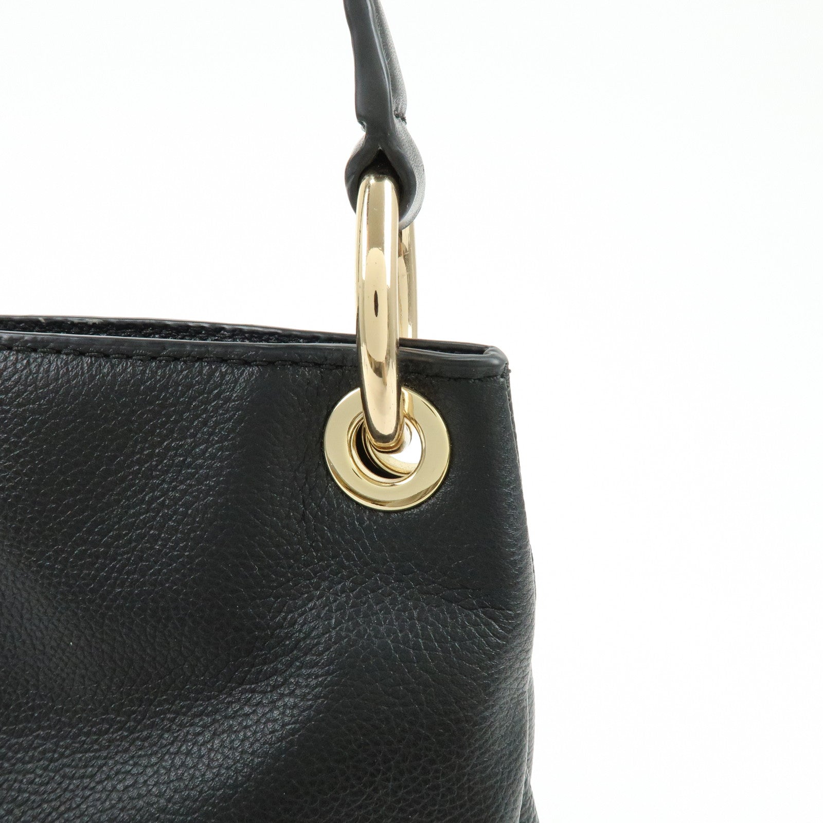 MICHAEL KORS Nicole Leather Shoulder Bag Tote Bag Black
