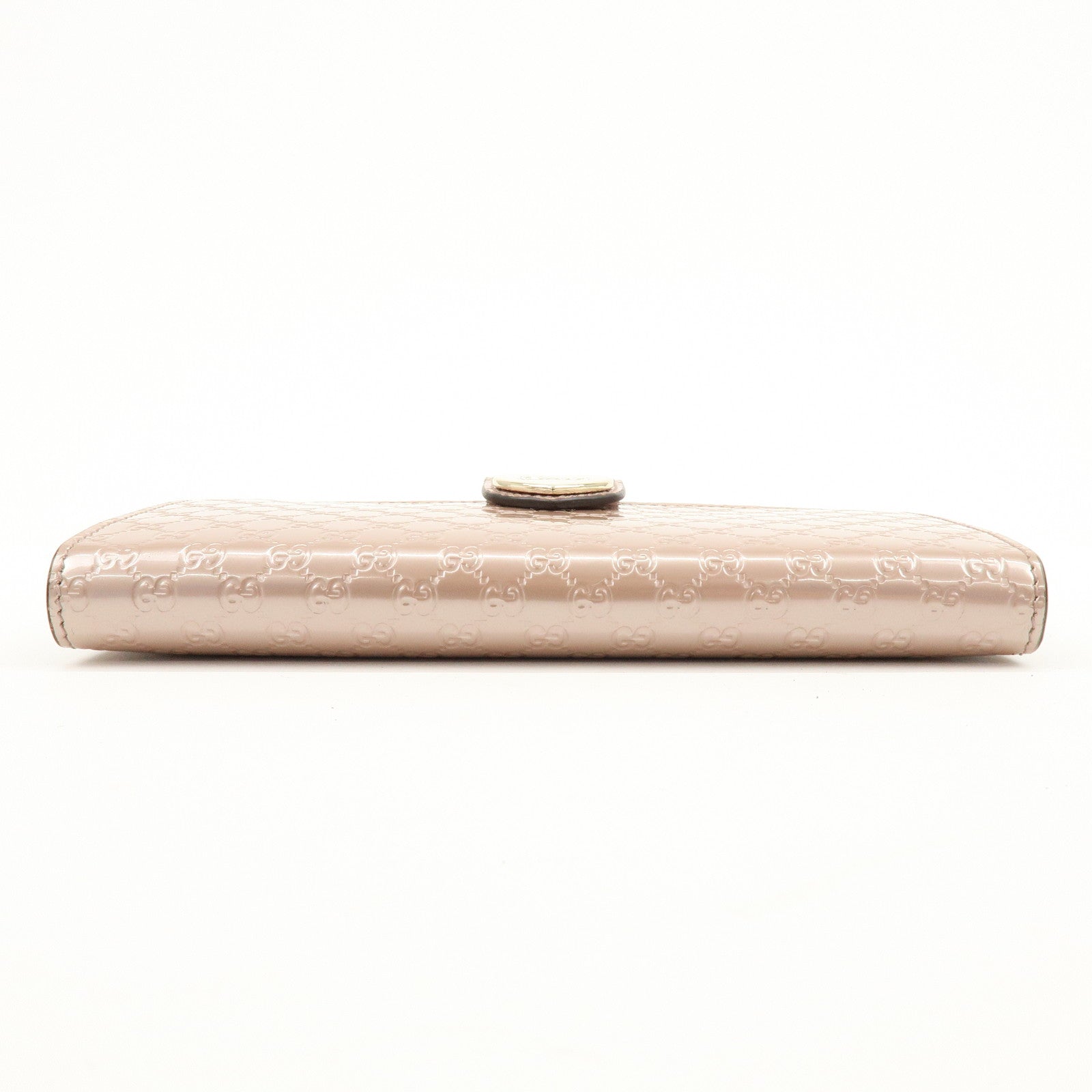 GUCCI Lovely Heart Microguccissima Bi-fold Long Wallet Pink 203550