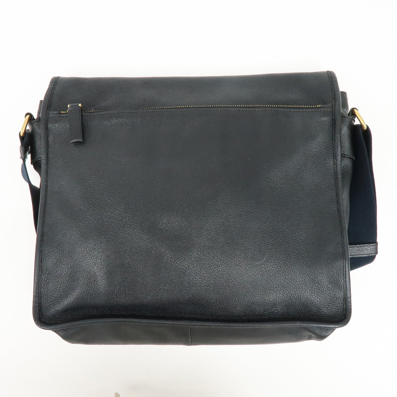 PRADA Logo Leather Shoulder Bag Crossbody Bag Black VA0638