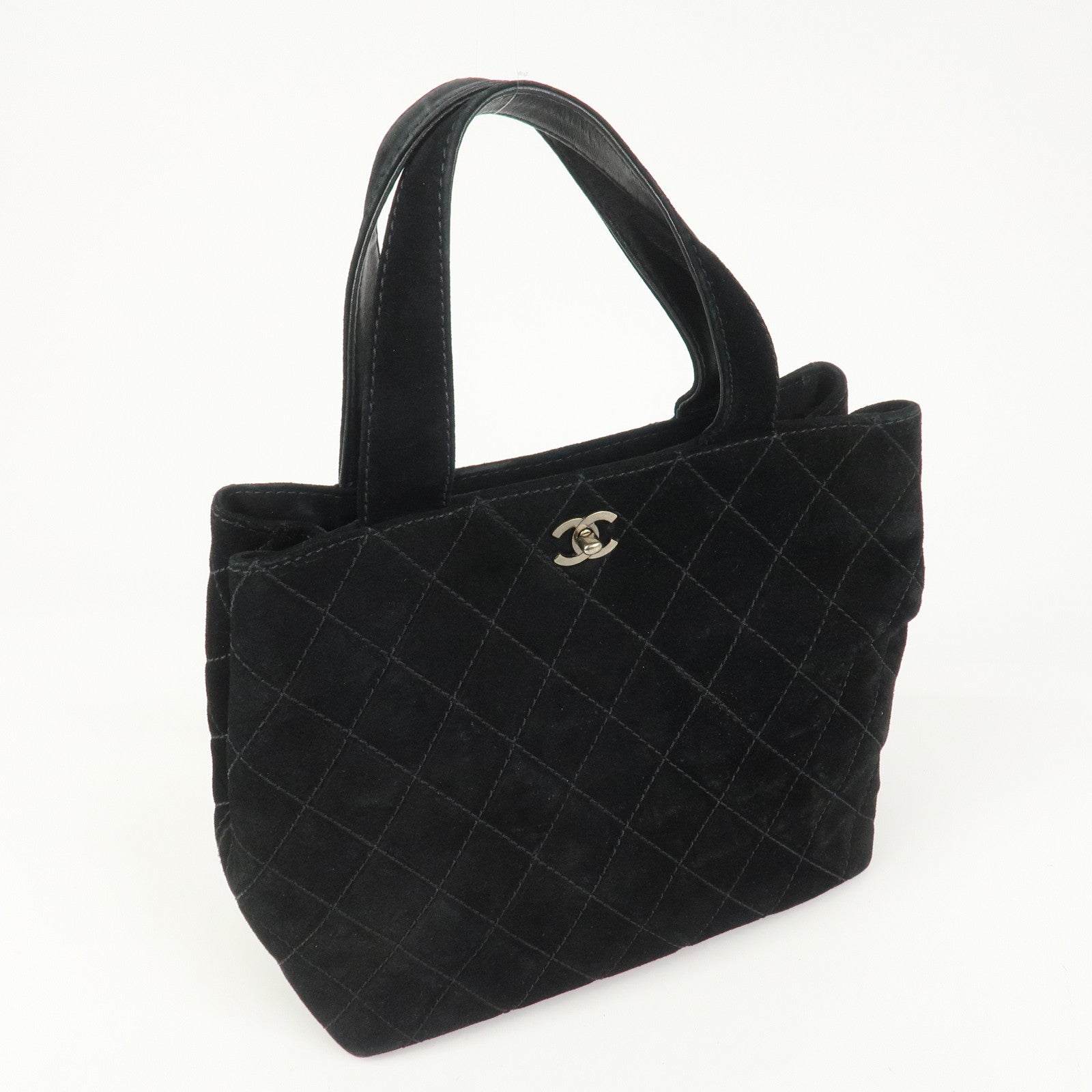 CHANEL Wild Stitch Matelasse Suede 2Way Bag Shoulder Bag Hand Bag