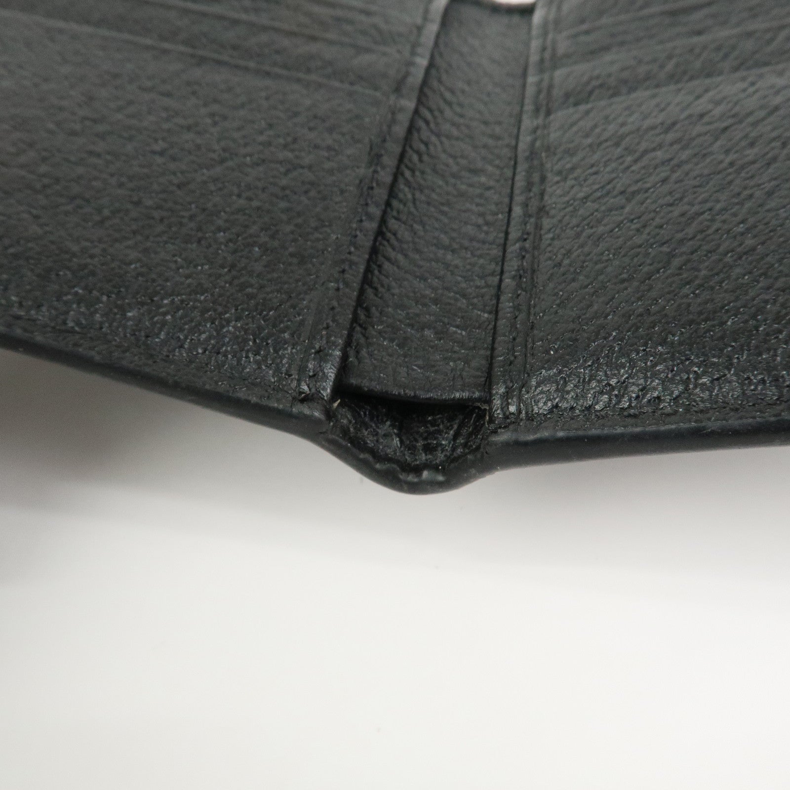 GUCCI Animalier Leather Bi-fold Compact Wallet Black 523664