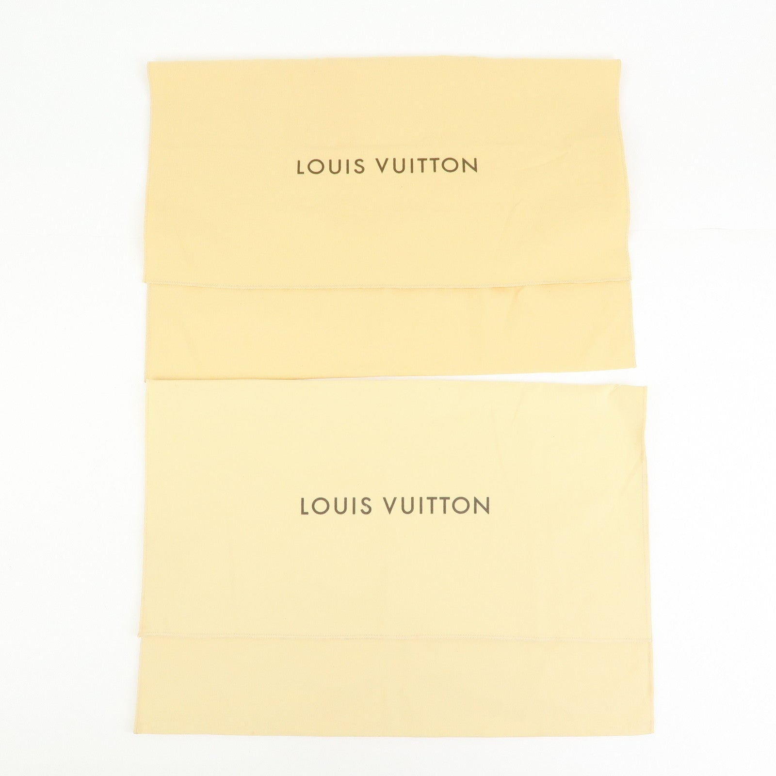 Louis Vuitton Set of 12 Dust Bag Storage Bag Flap Style Beige