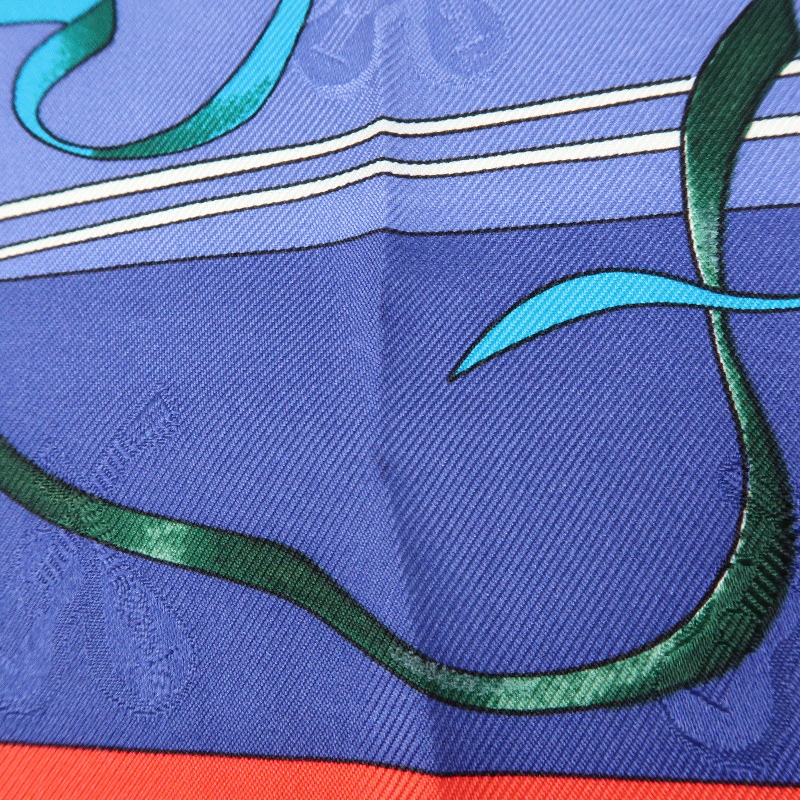 HERMES Carre 90 Silk 100% Scarf LE CARNAVAL DE VENISE Blue Red