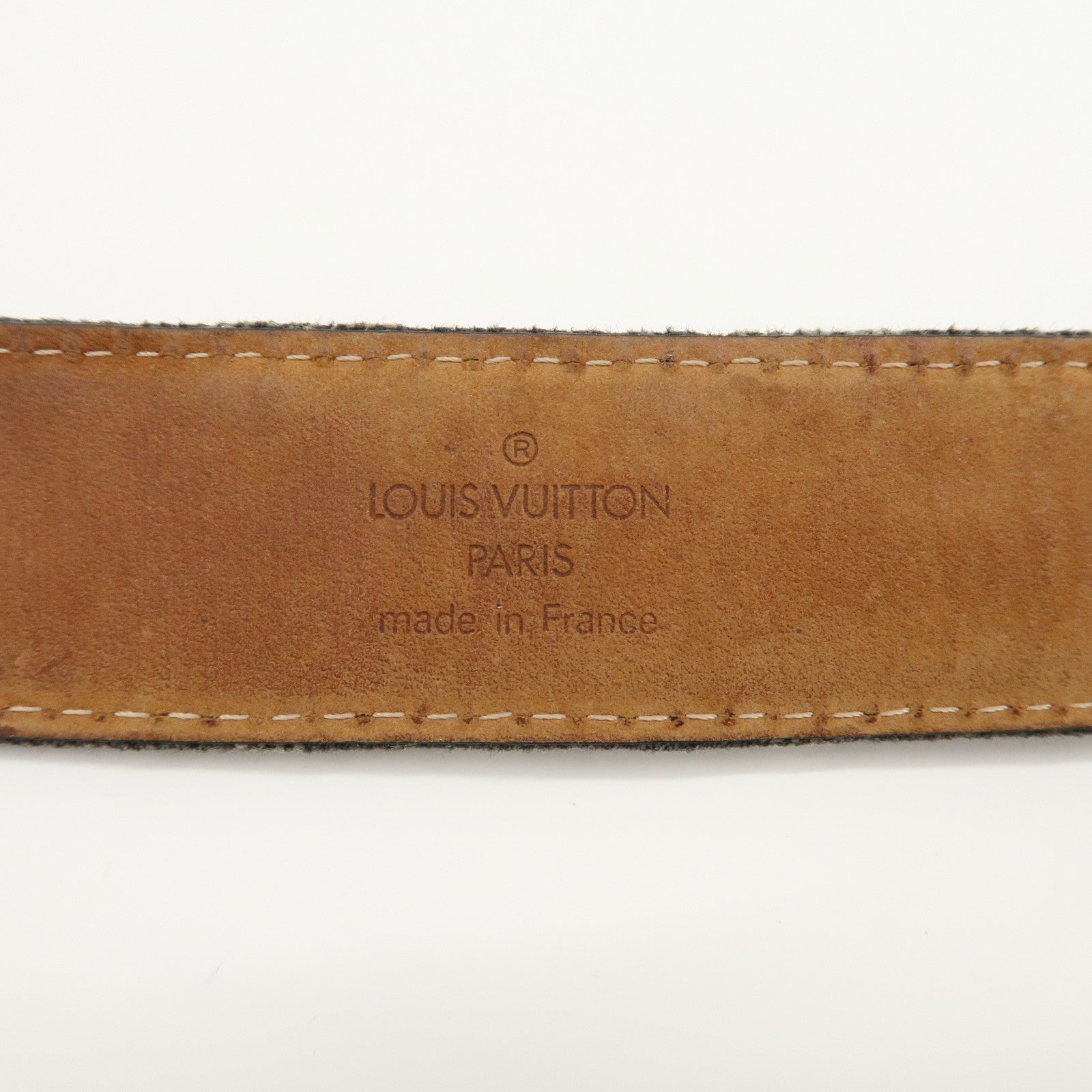 Louis Vuitton Monogram Denim Ceinture Belt 80/32 Noir Black M6972
