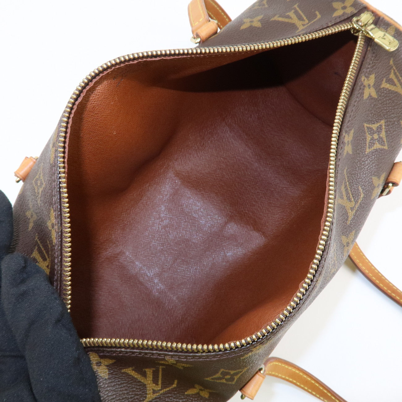 Louis Vuitton Monogram Papillon 30 Hand Bag New Style Brown M51385 Used