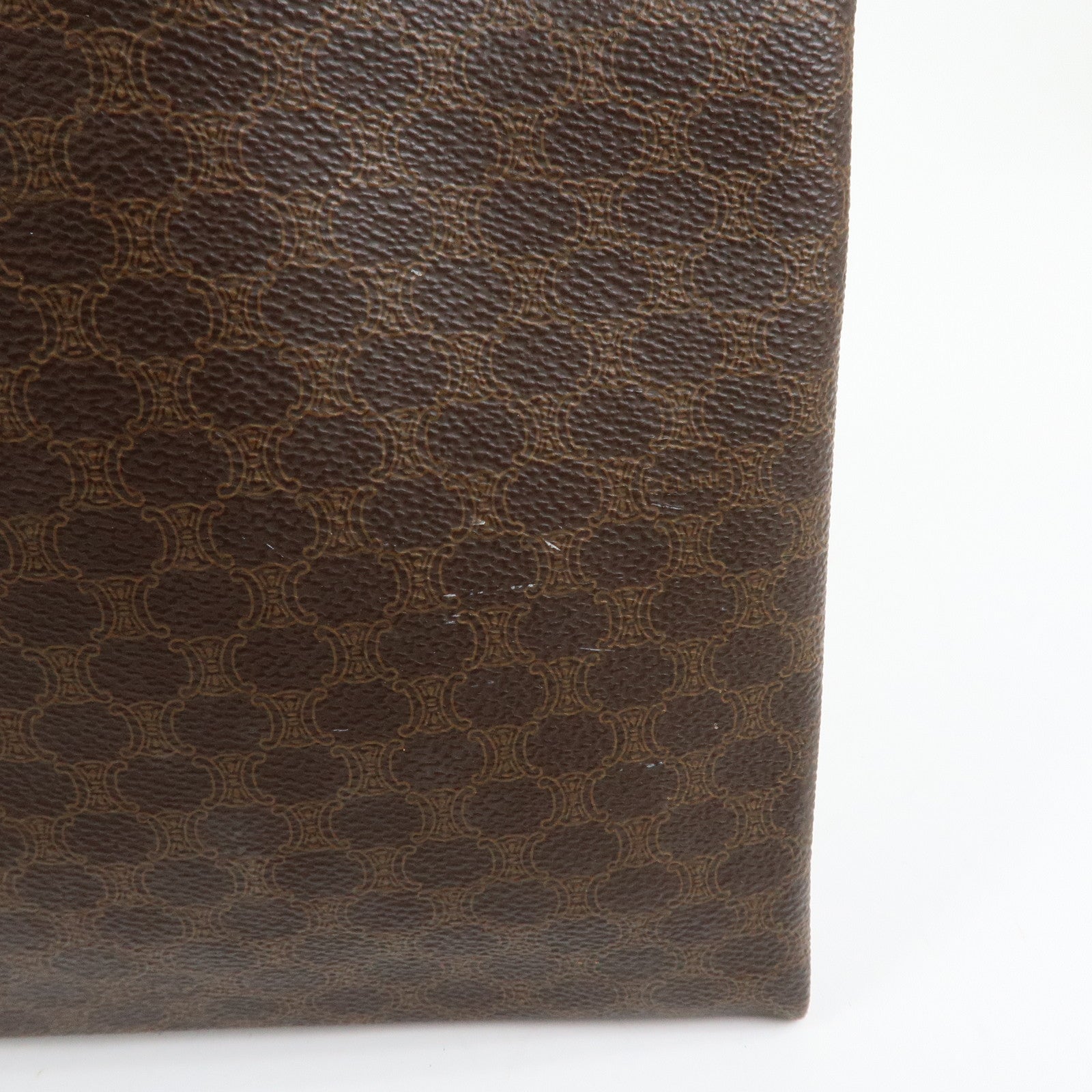 CELINE Macadam PVC Leather Tote Bag Shoulder Bag Brown